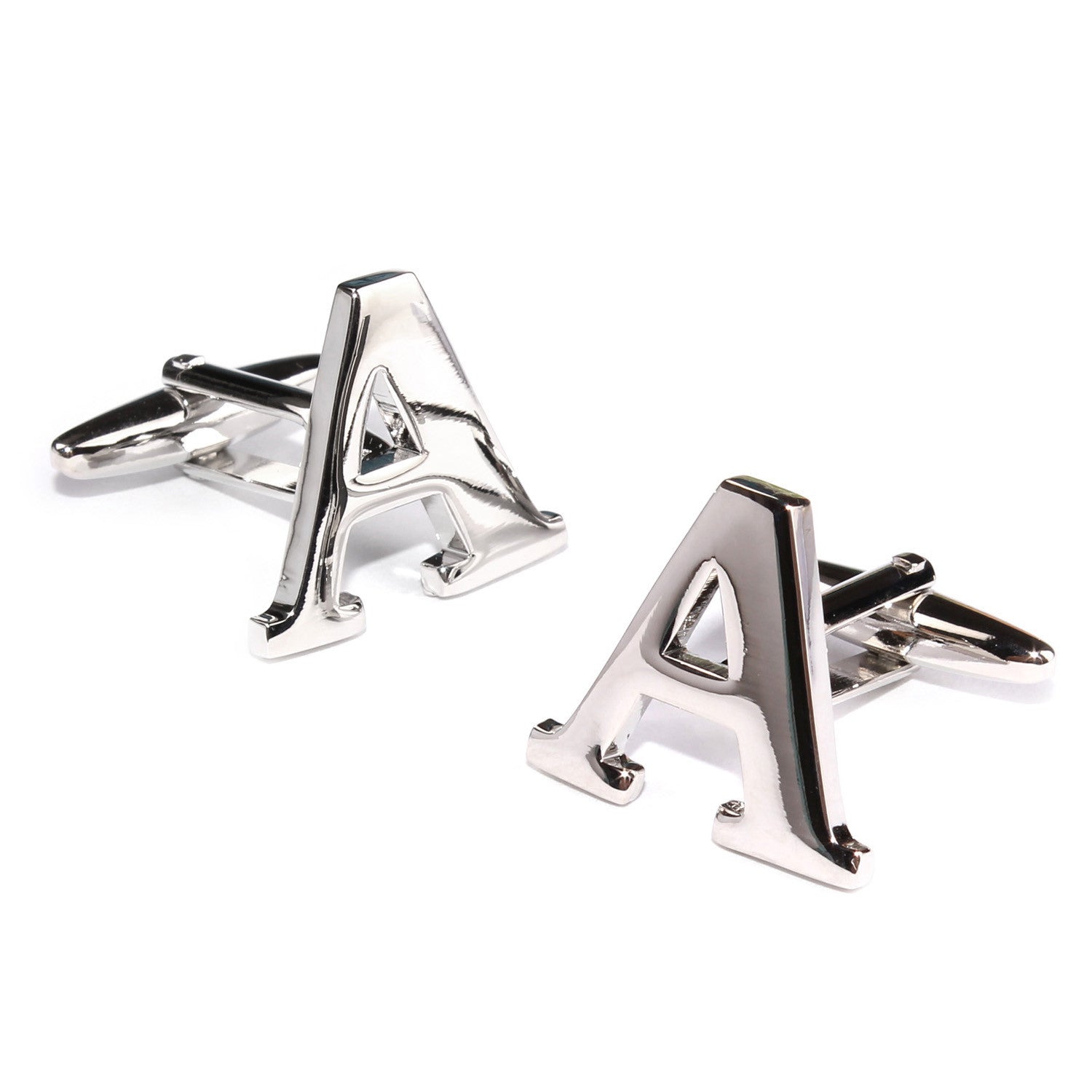 Letter A Silver Cufflinks