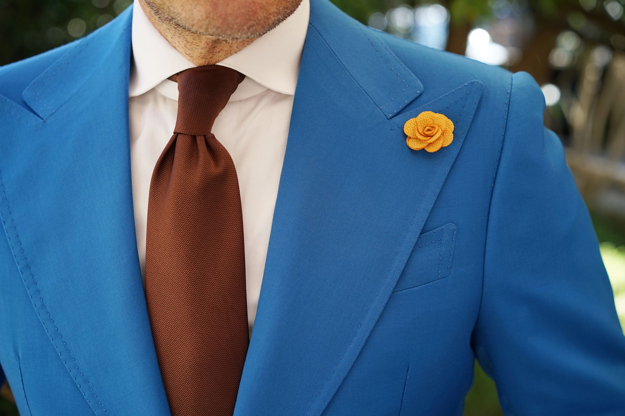 Mini Mustard Yellow Lapel Flower