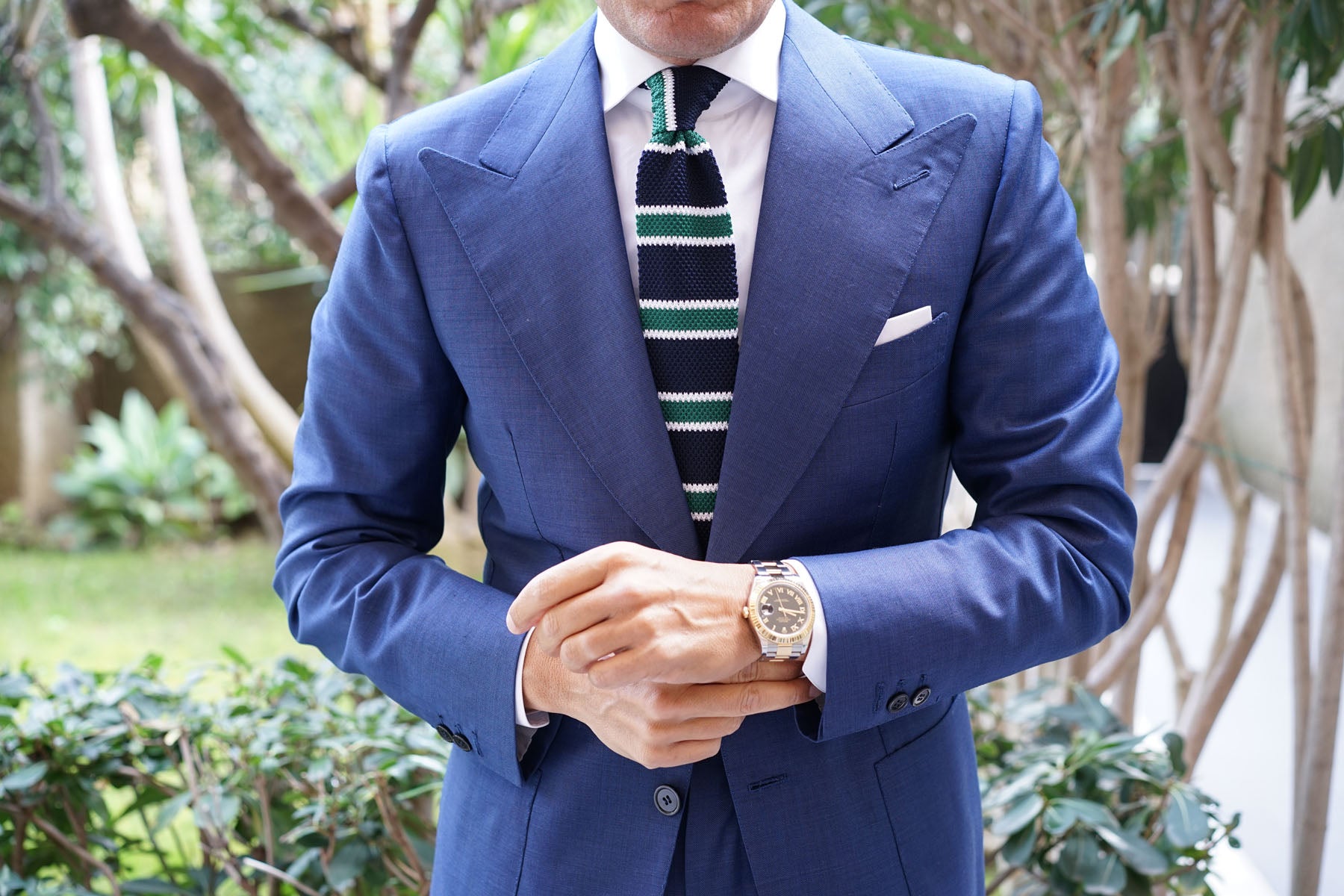 Bogart Green Knitted Tie