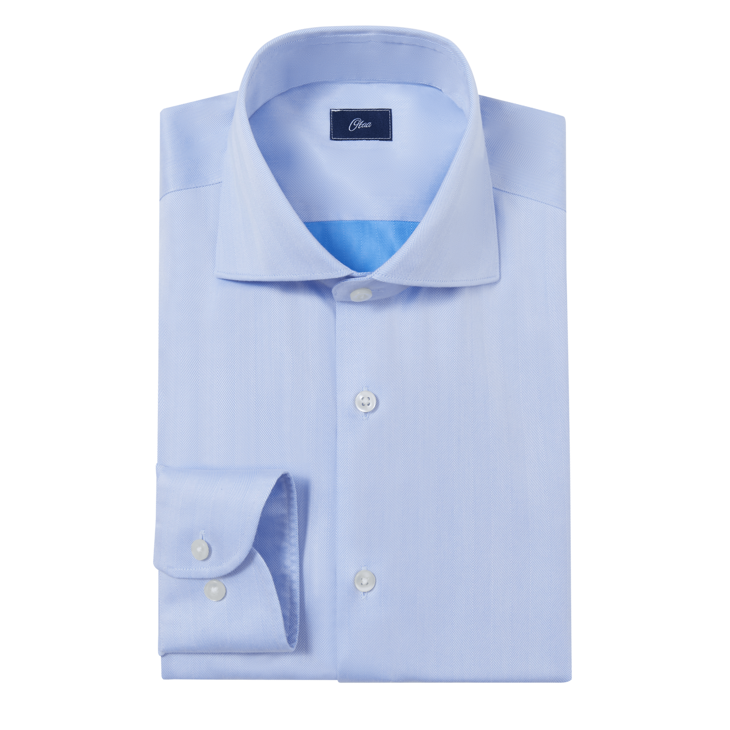 Lapaglia Blue Herringbone Lucious Non-Iron Shirt