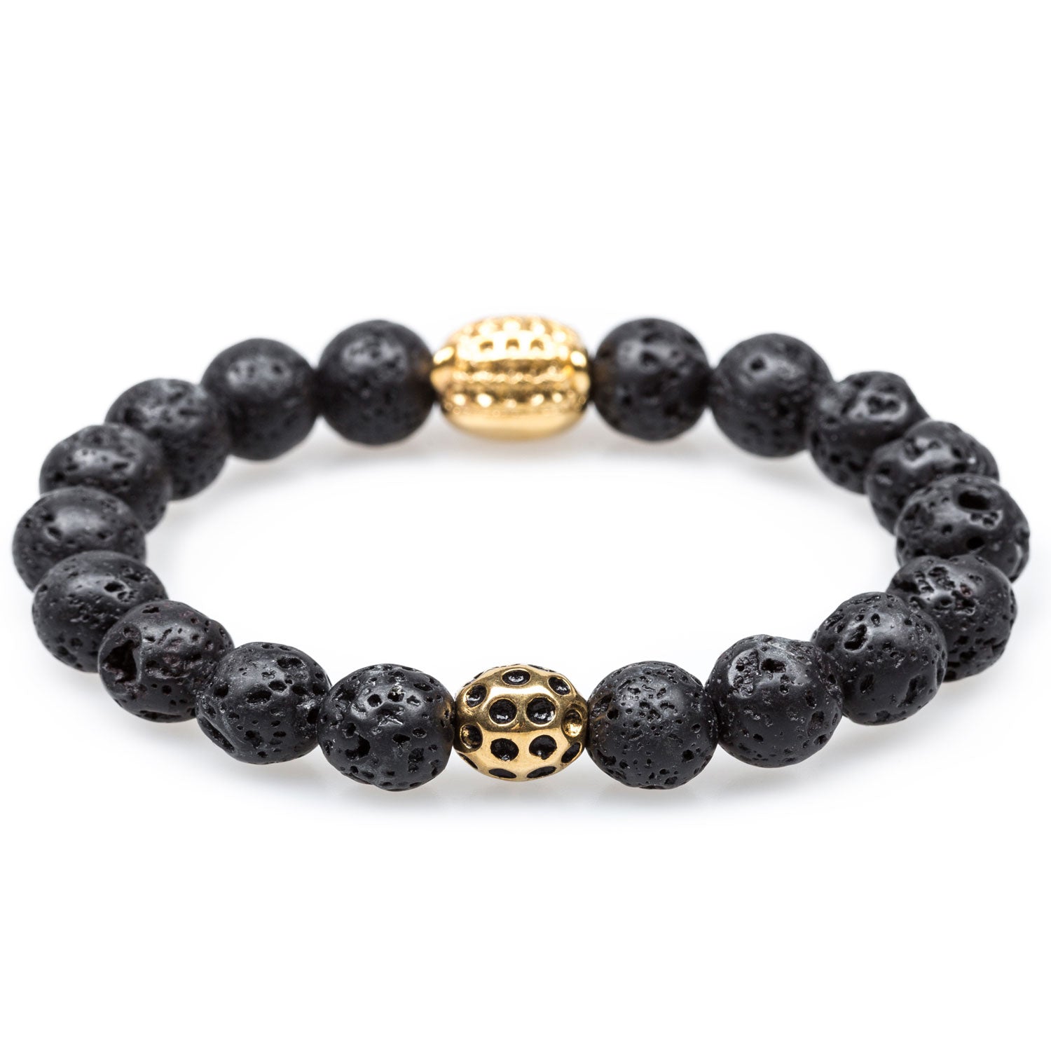 Volcanic Rock Warrior Gold Panther Bracelet