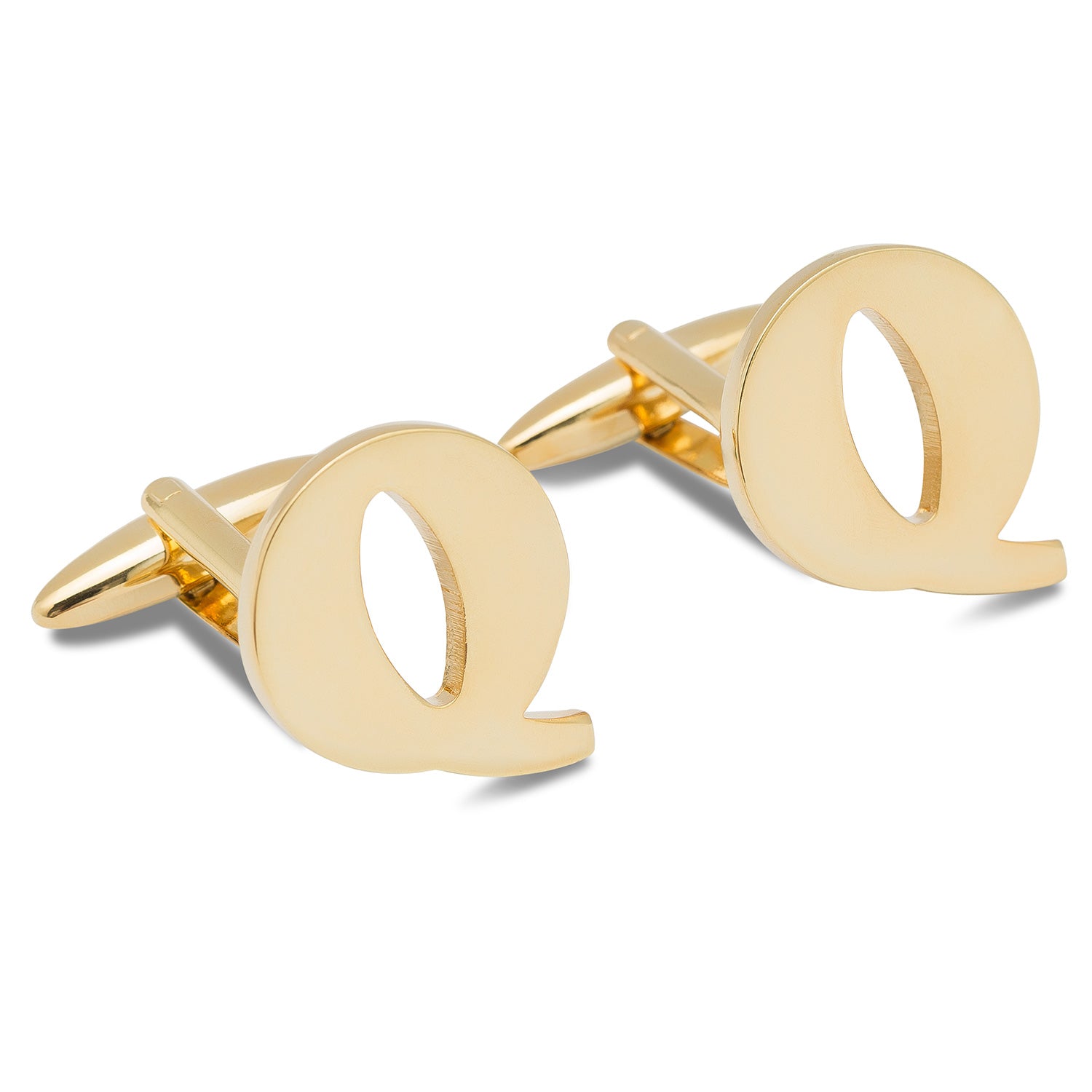 Letter Q Gold Cufflinks