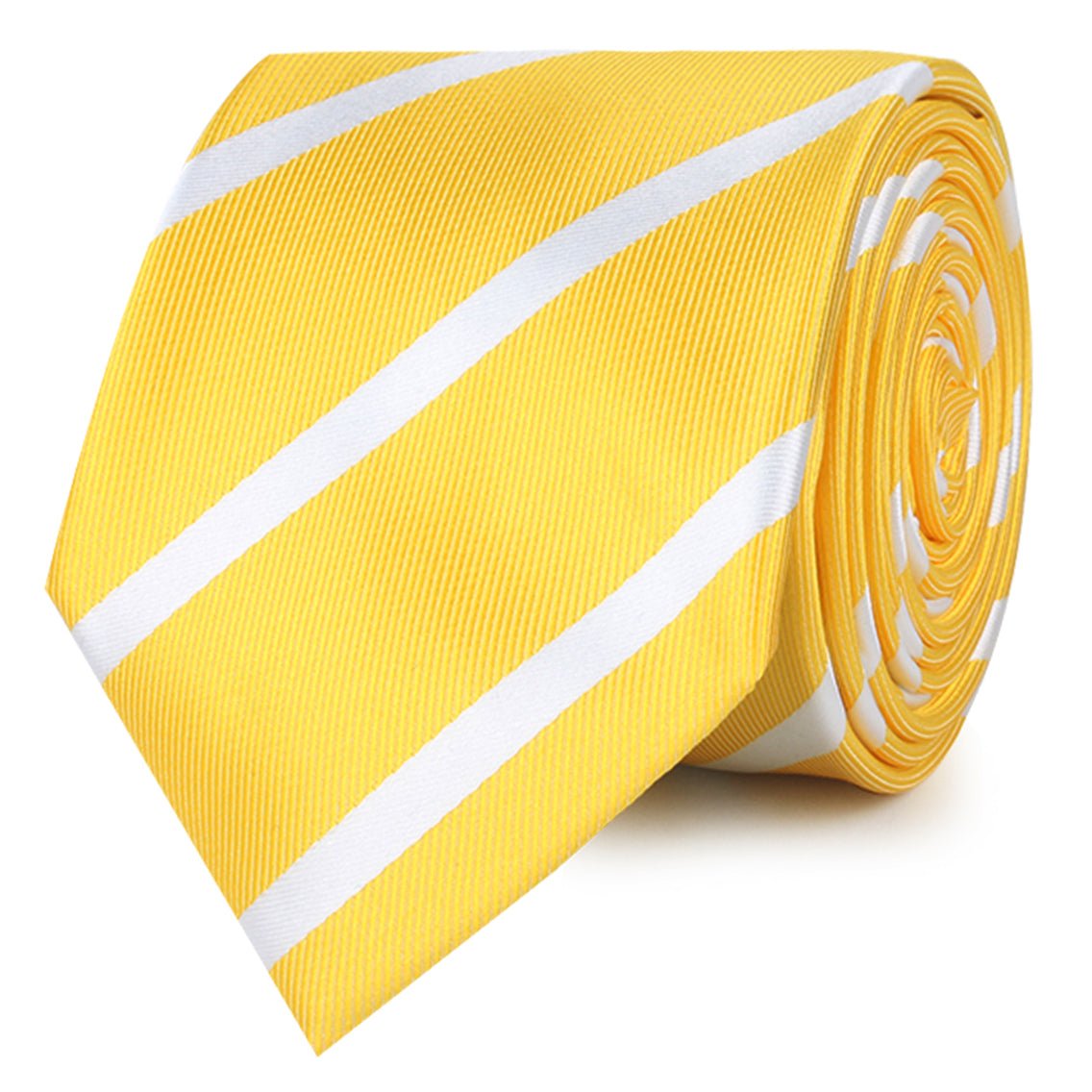 Yellow Striped Skinny Tie