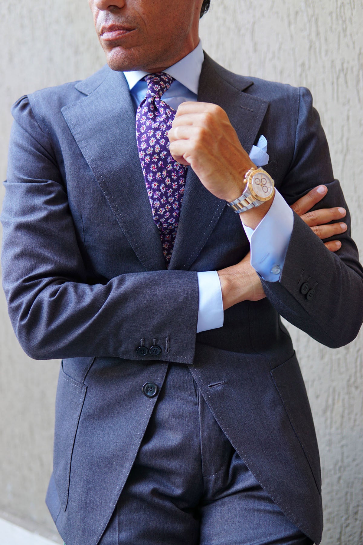 Culiacán Purple Floral Necktie