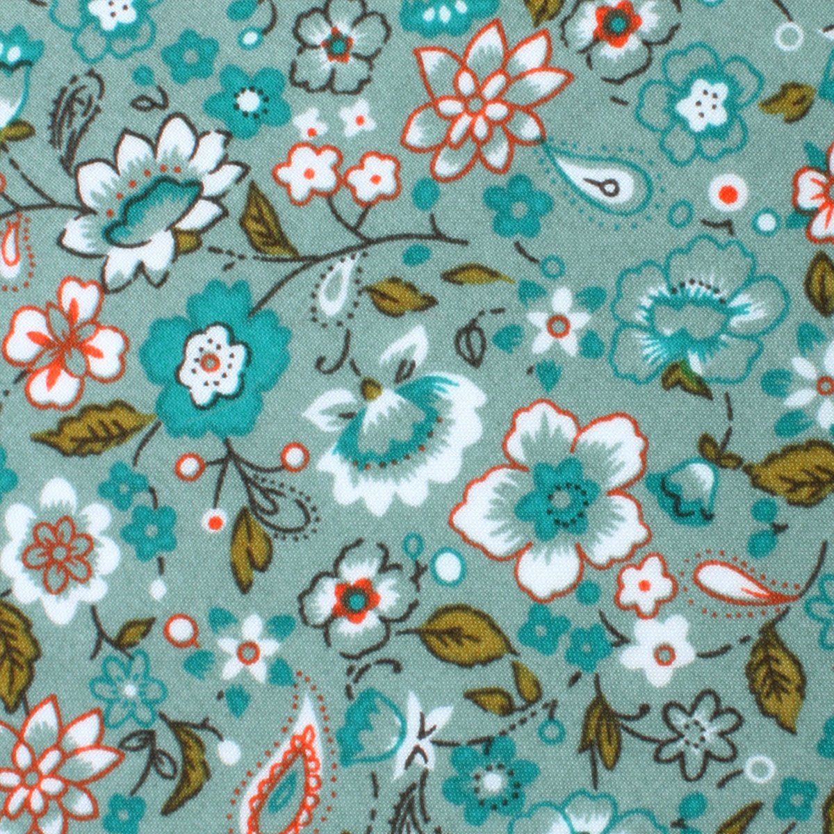 Fabric Swatch (Y272) - Japanese Sage Green Floral