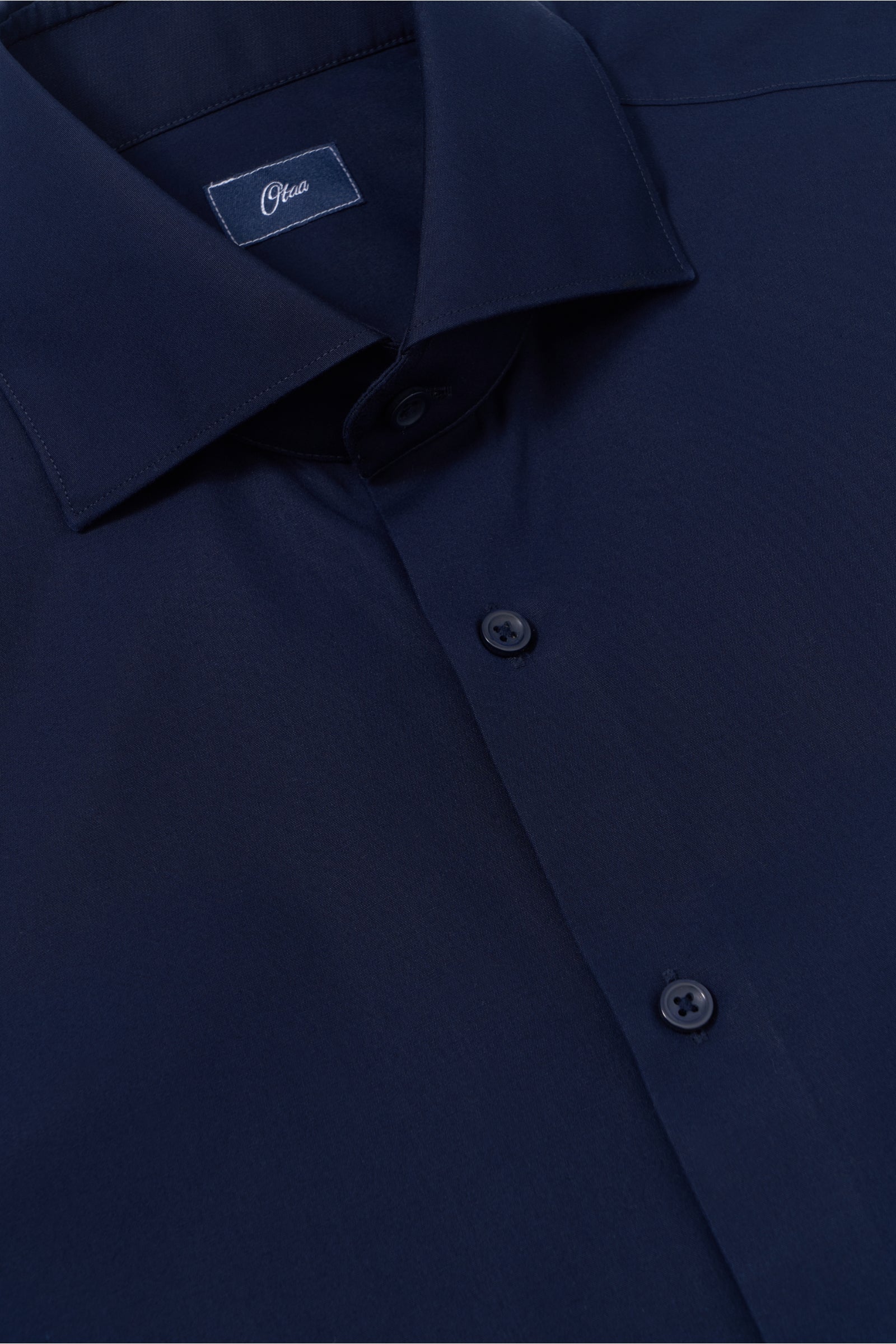 Newhouse Navy Poplin Non-Iron Shirt