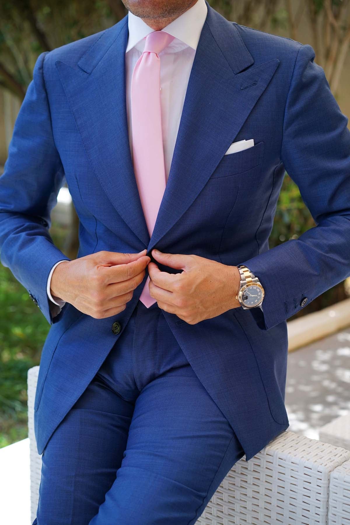 Tickled Pink Satin Skinny Tie