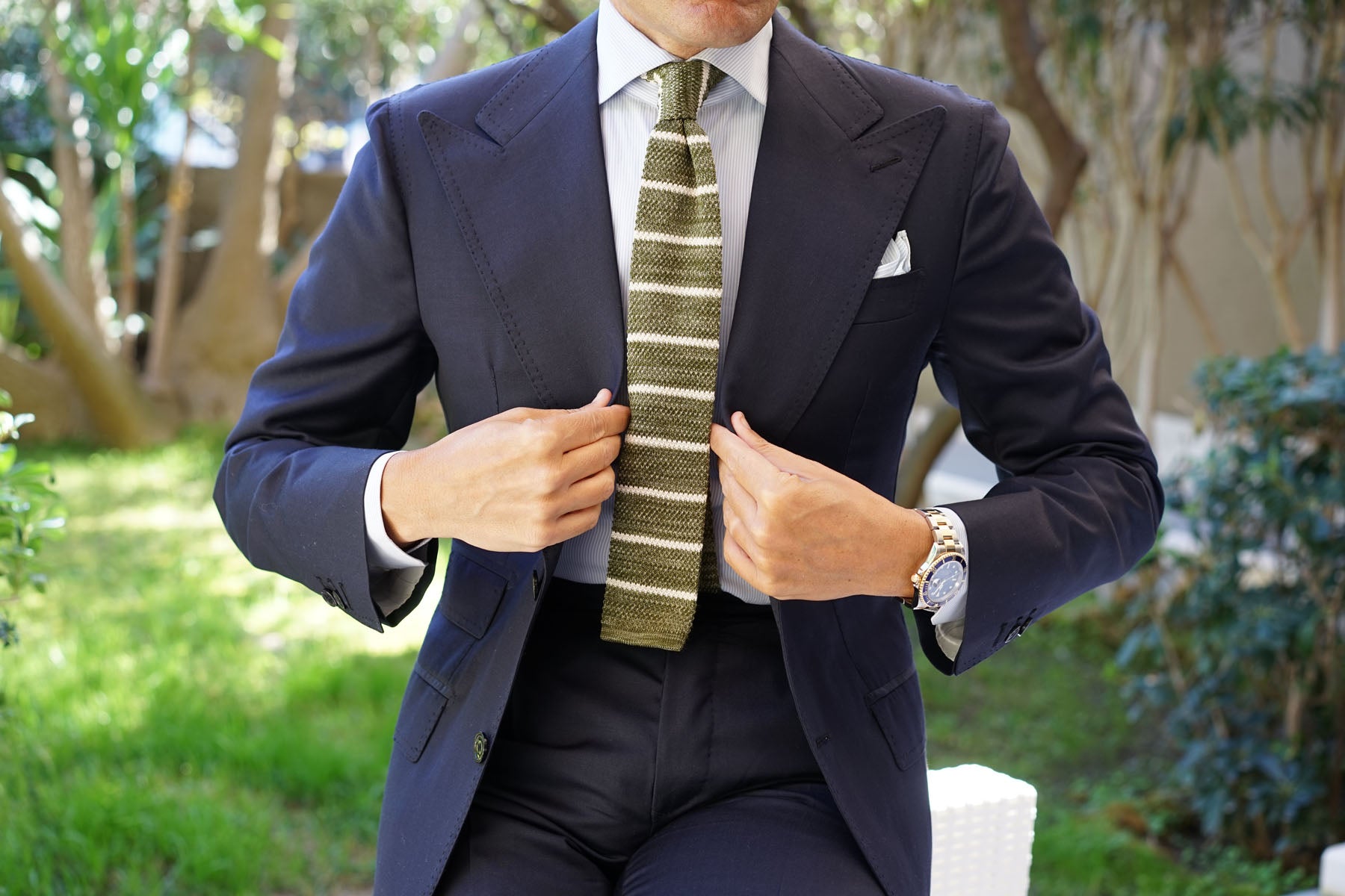 Clooney Striped Knitted Tie