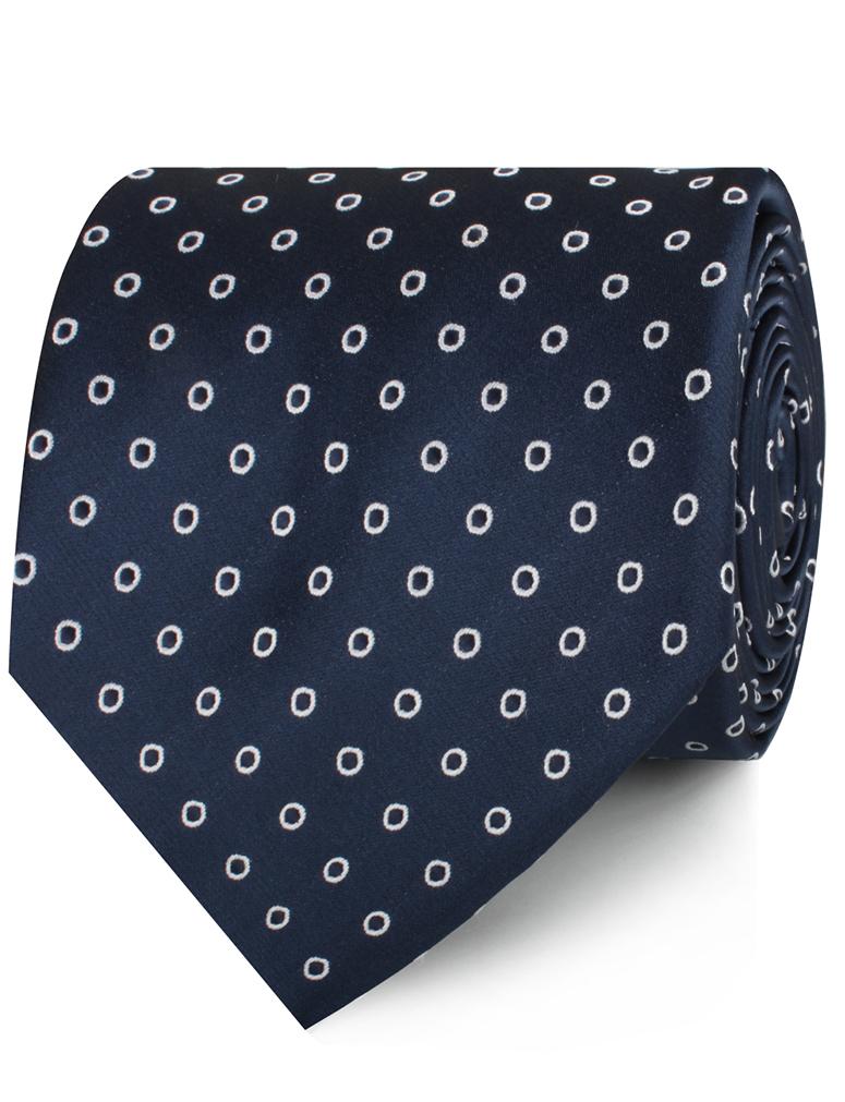 St Barts Navy Polka Dot Necktie