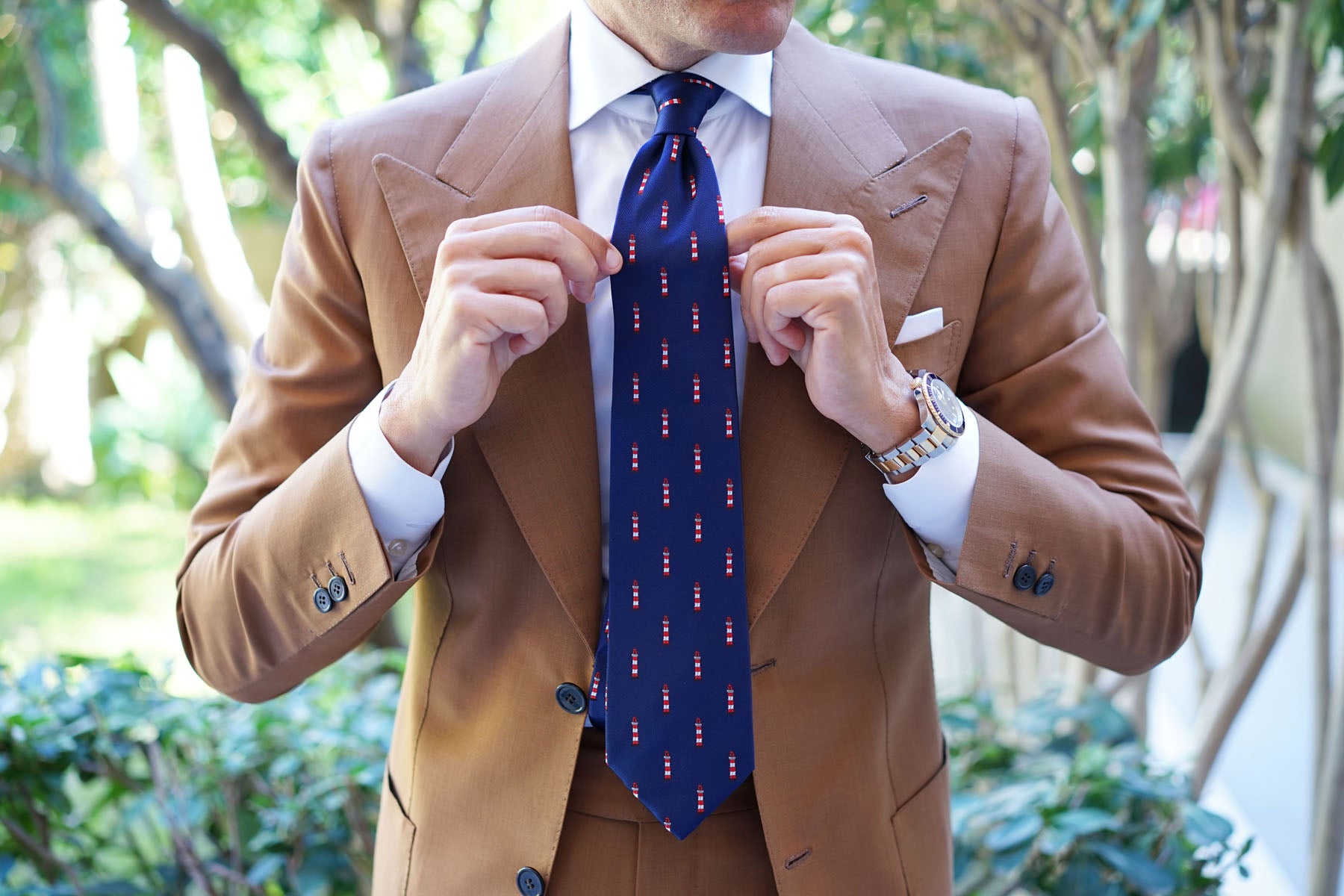 Nautical Lighthouse Tie