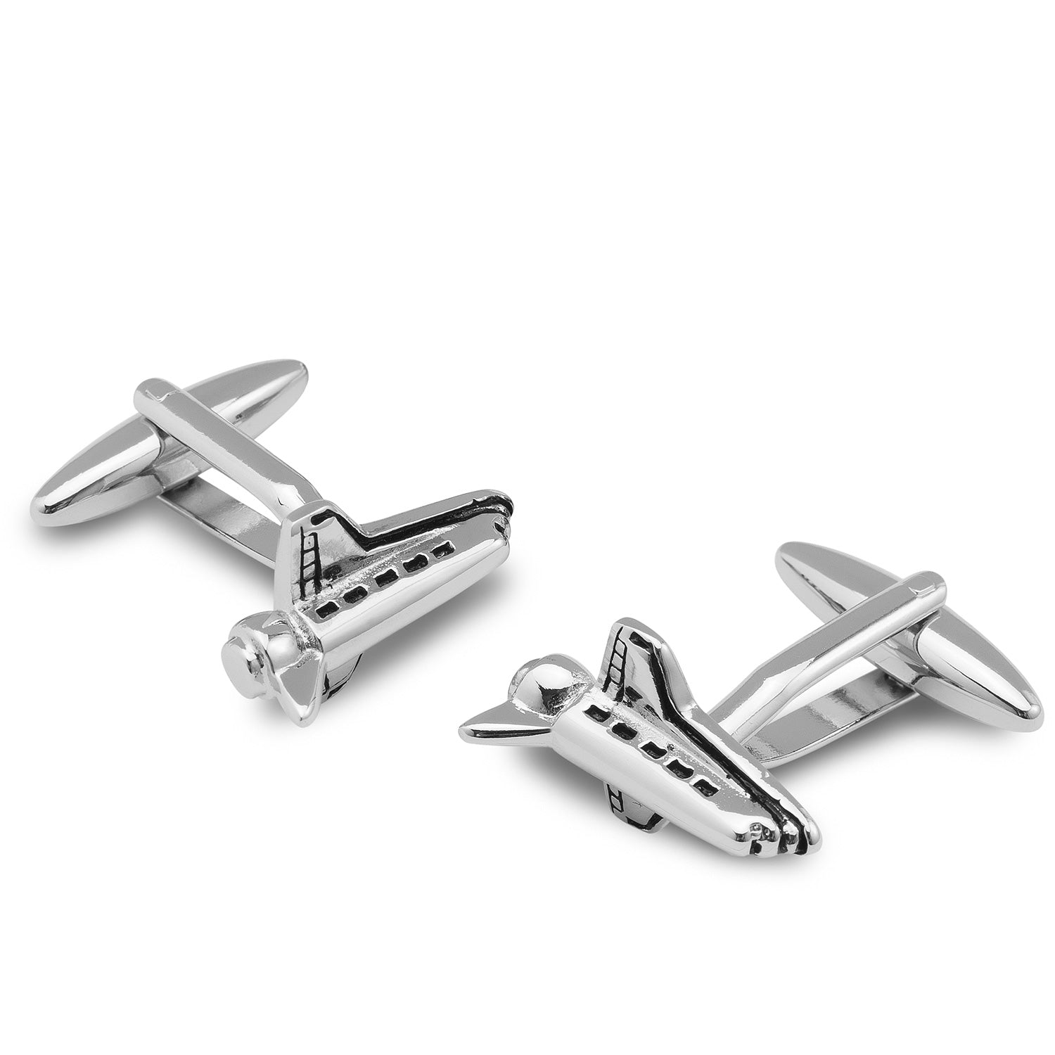 Silver Space Shuttle Cufflinks