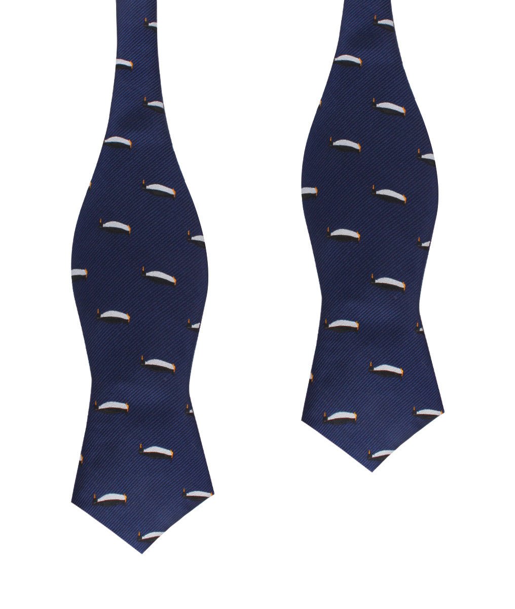 King Penguin Diamond Self Bow Tie