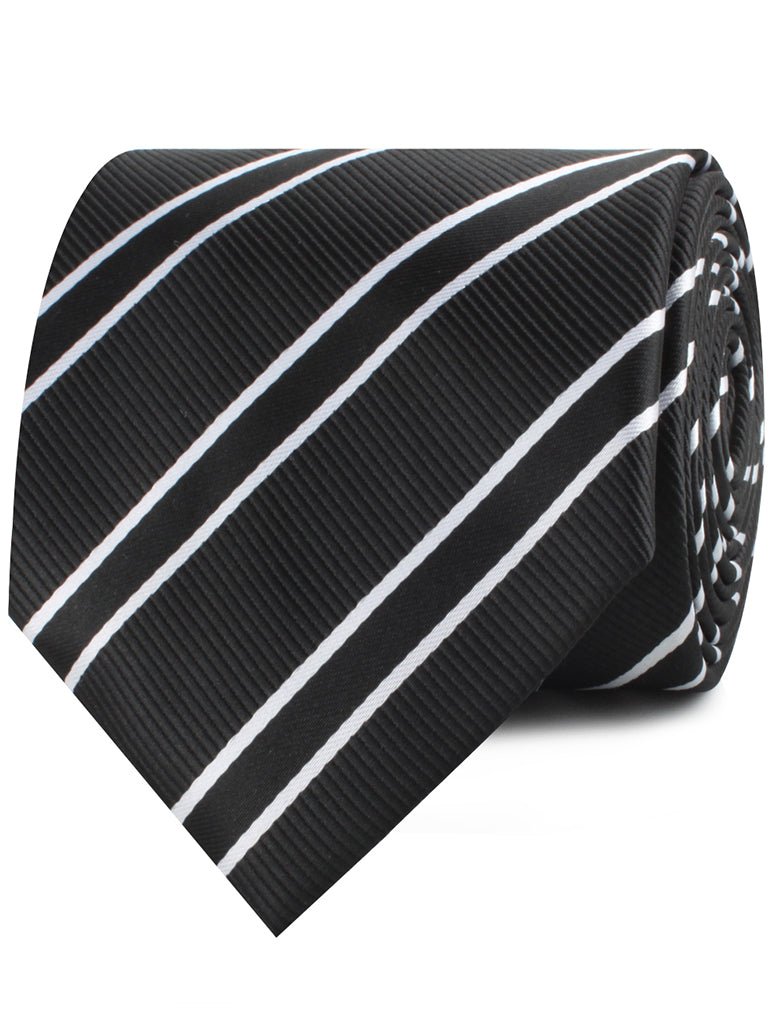 Black Double Stripe Necktie