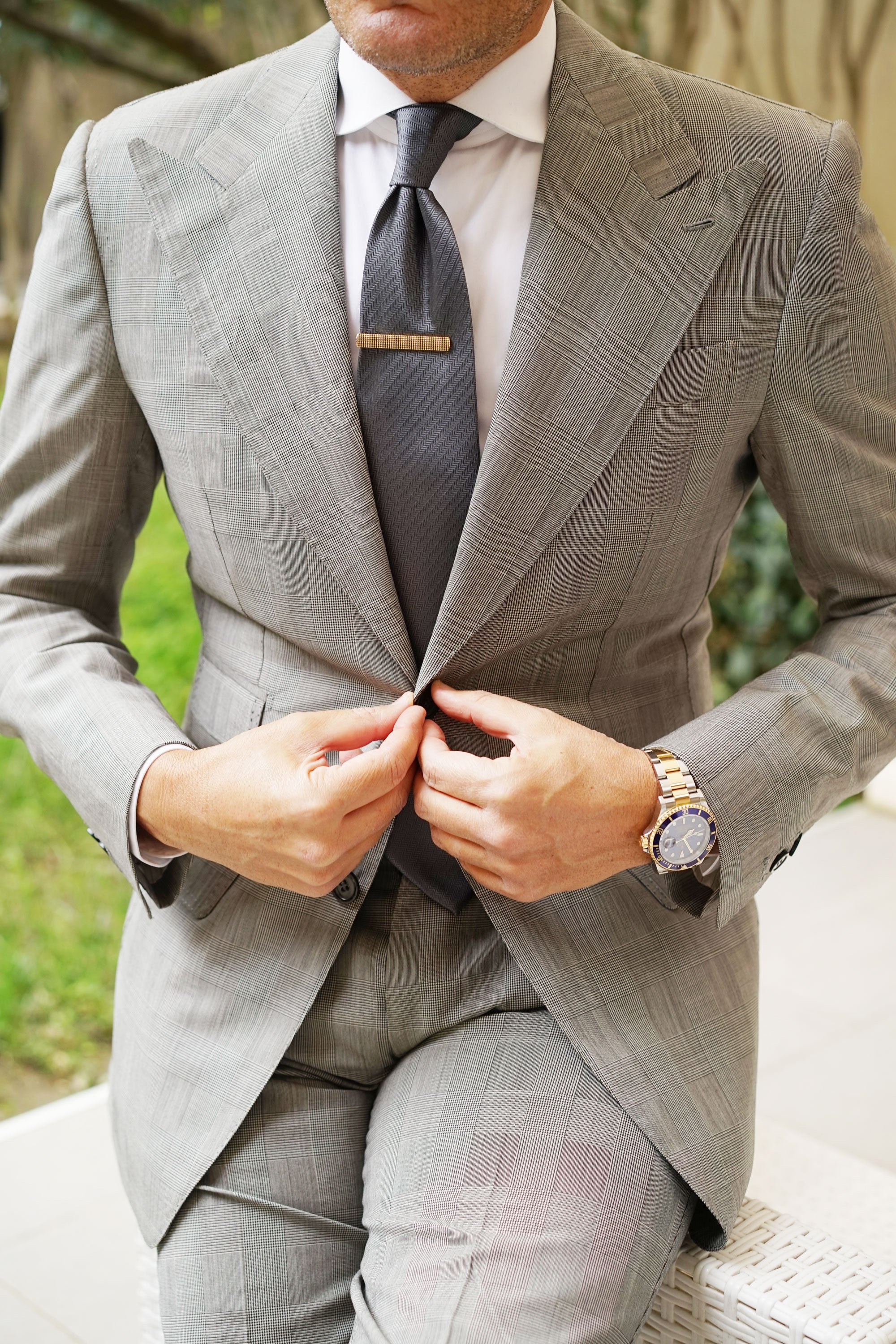 Gold Stippled Tie Bar