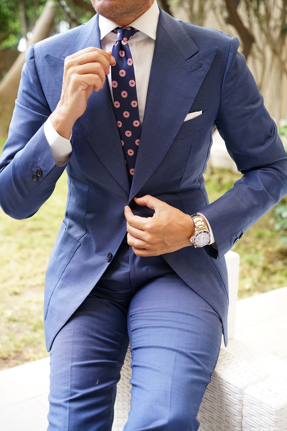 Pink Donuts Skinny Tie