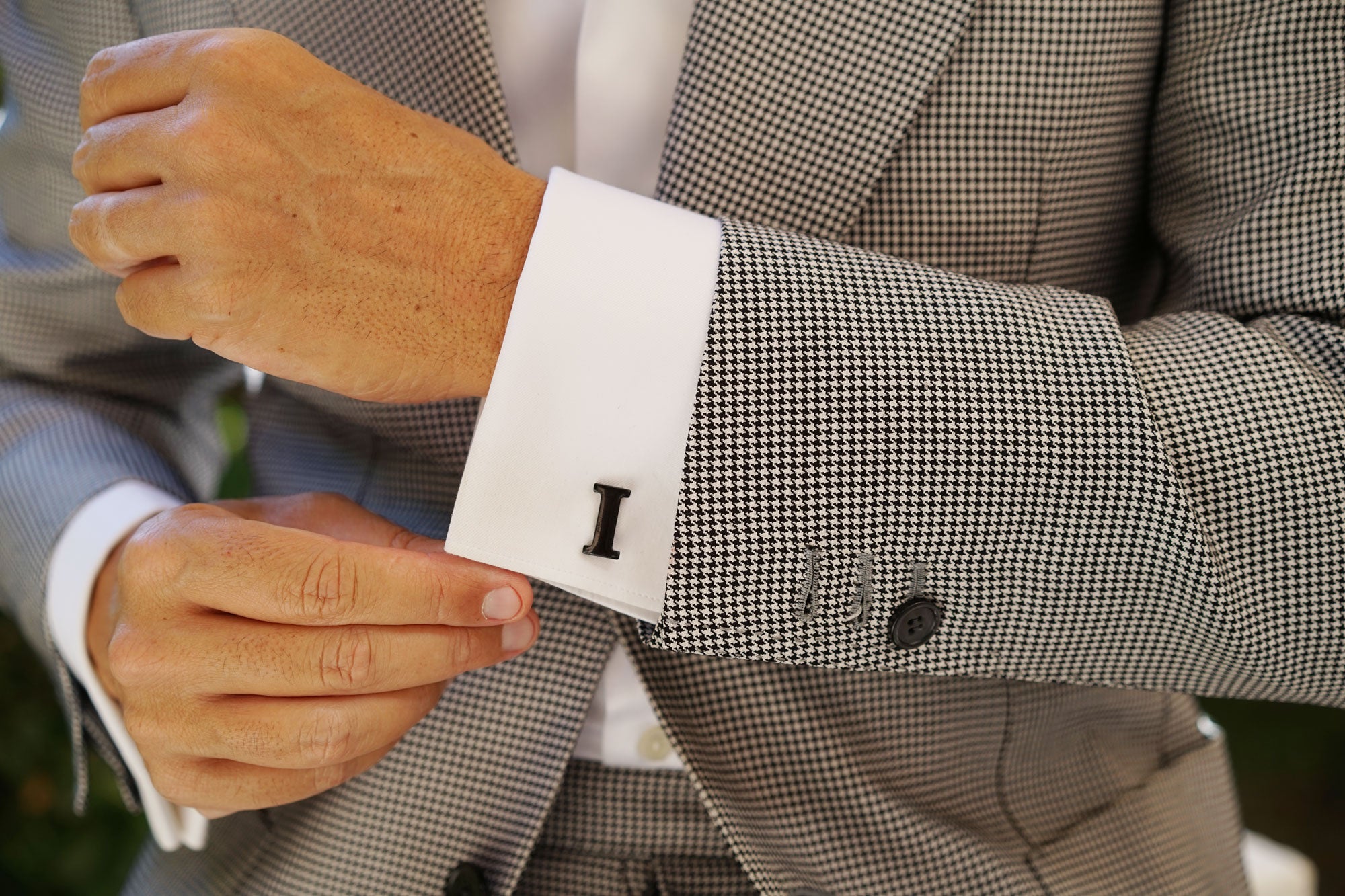 Black And Gold Letter I Cufflinks