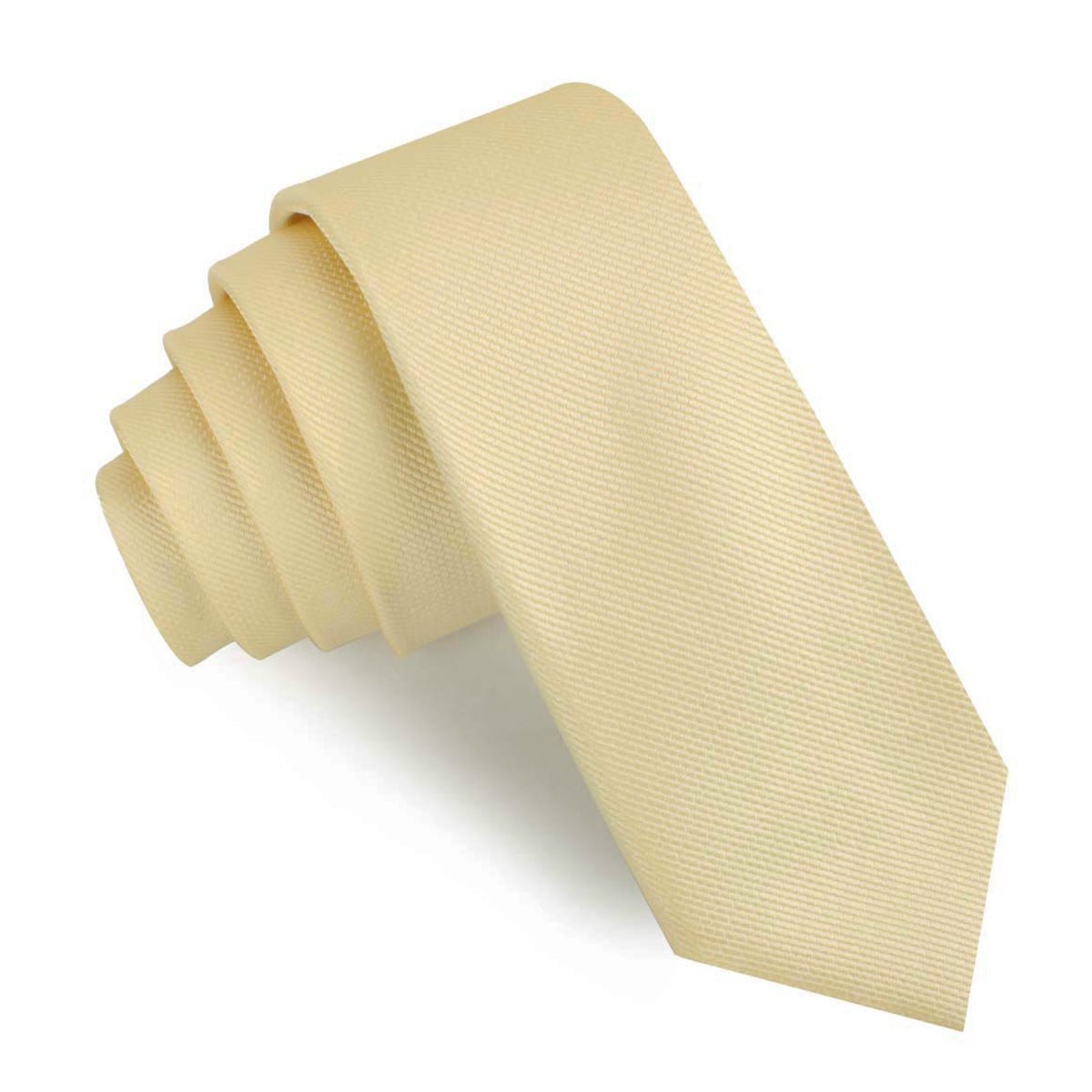 Canary Blush Yellow Weave Skinny Tie