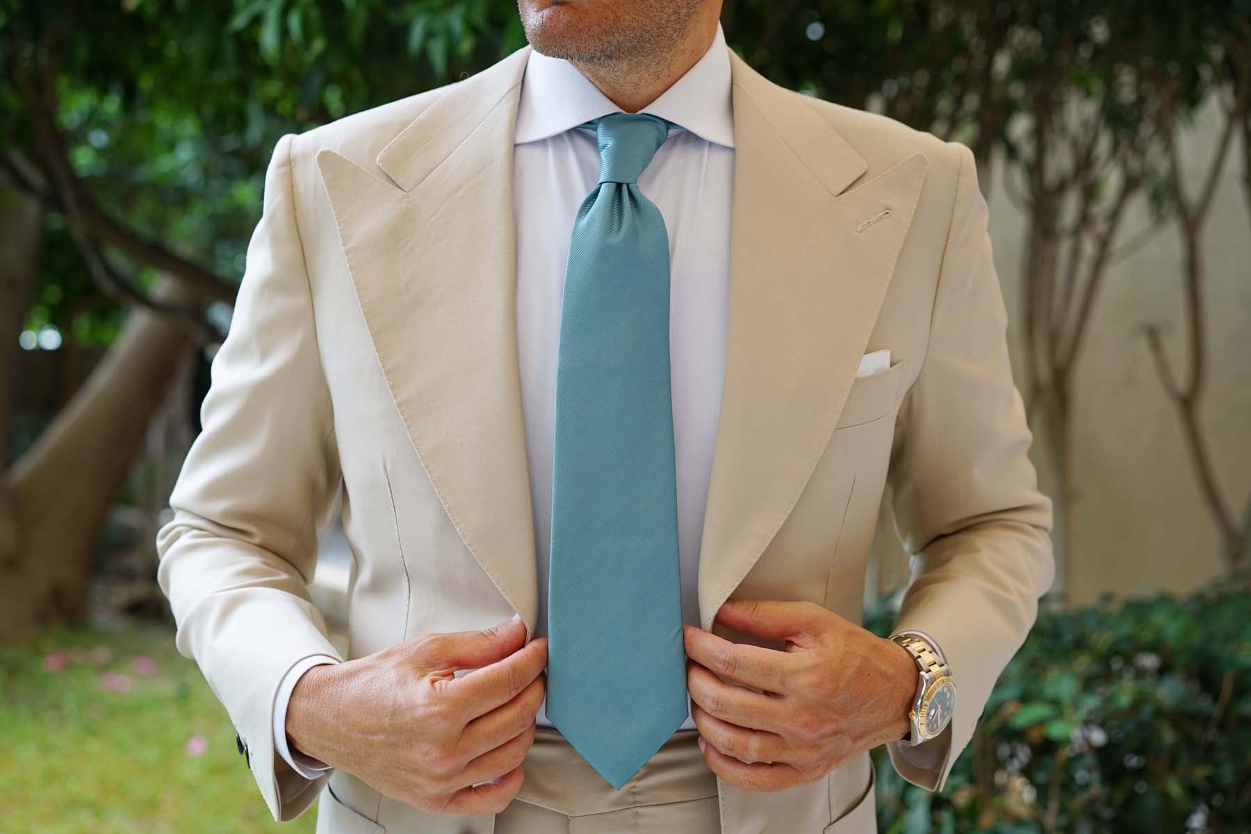 Dusty Jade Green Twill Necktie