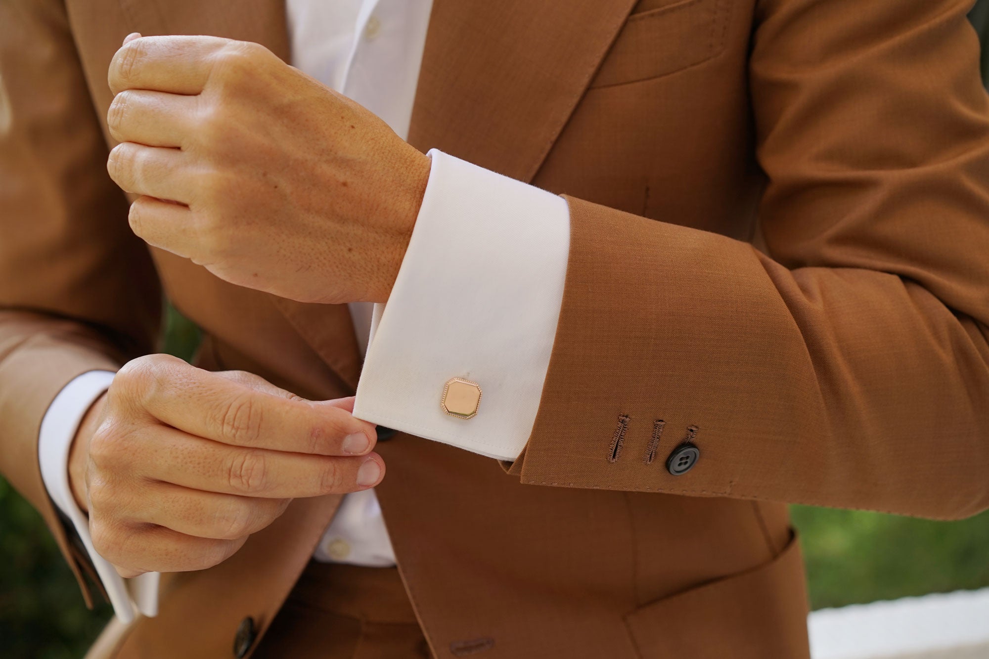 Alekos Fassianos Rose Gold Cufflinks