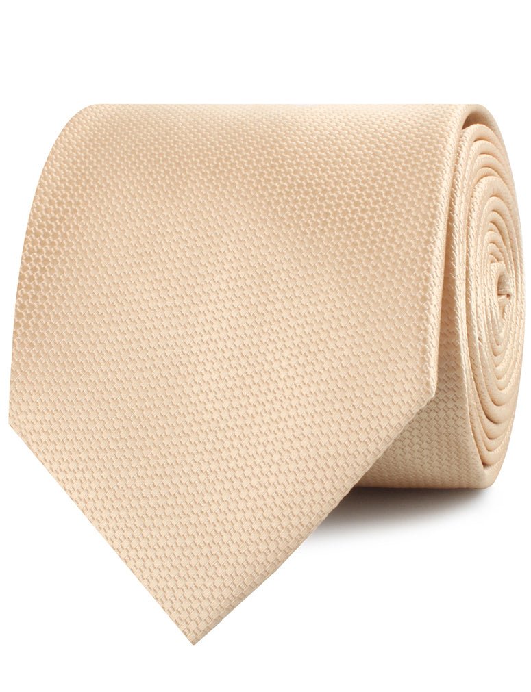 Champagne Gold Basket Weave Necktie