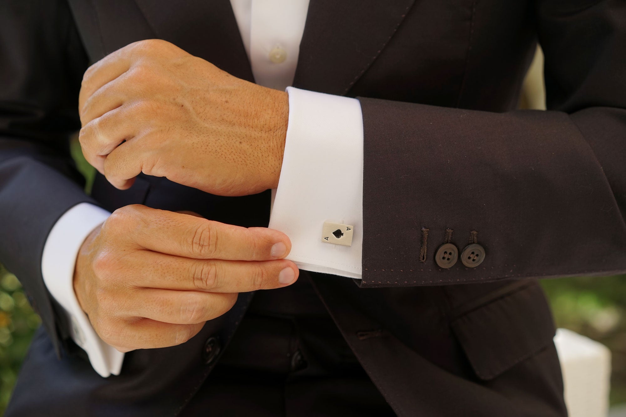 Ace of Spades Card Cufflinks