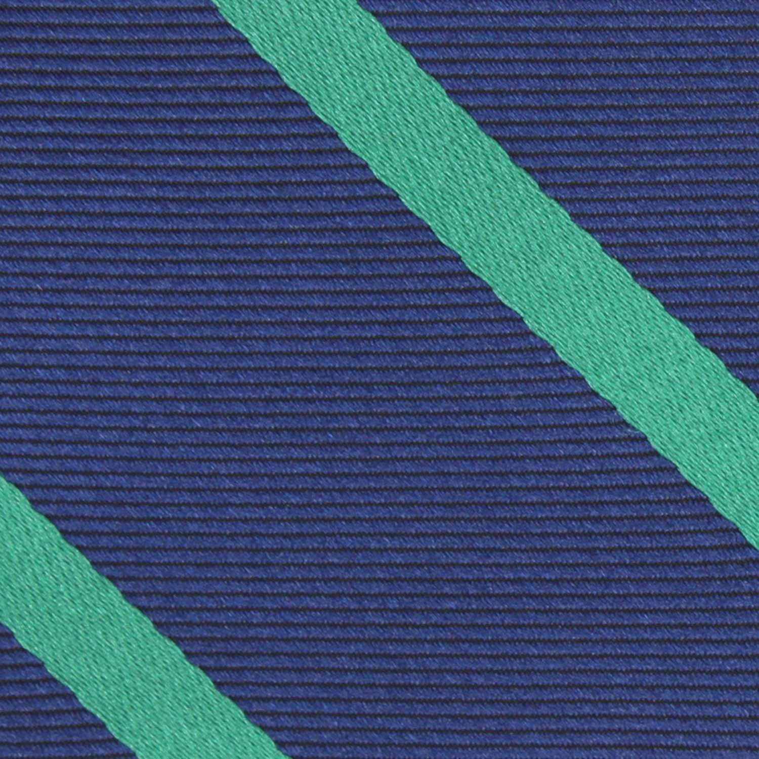 Navy Blue with Green Stripes Necktie