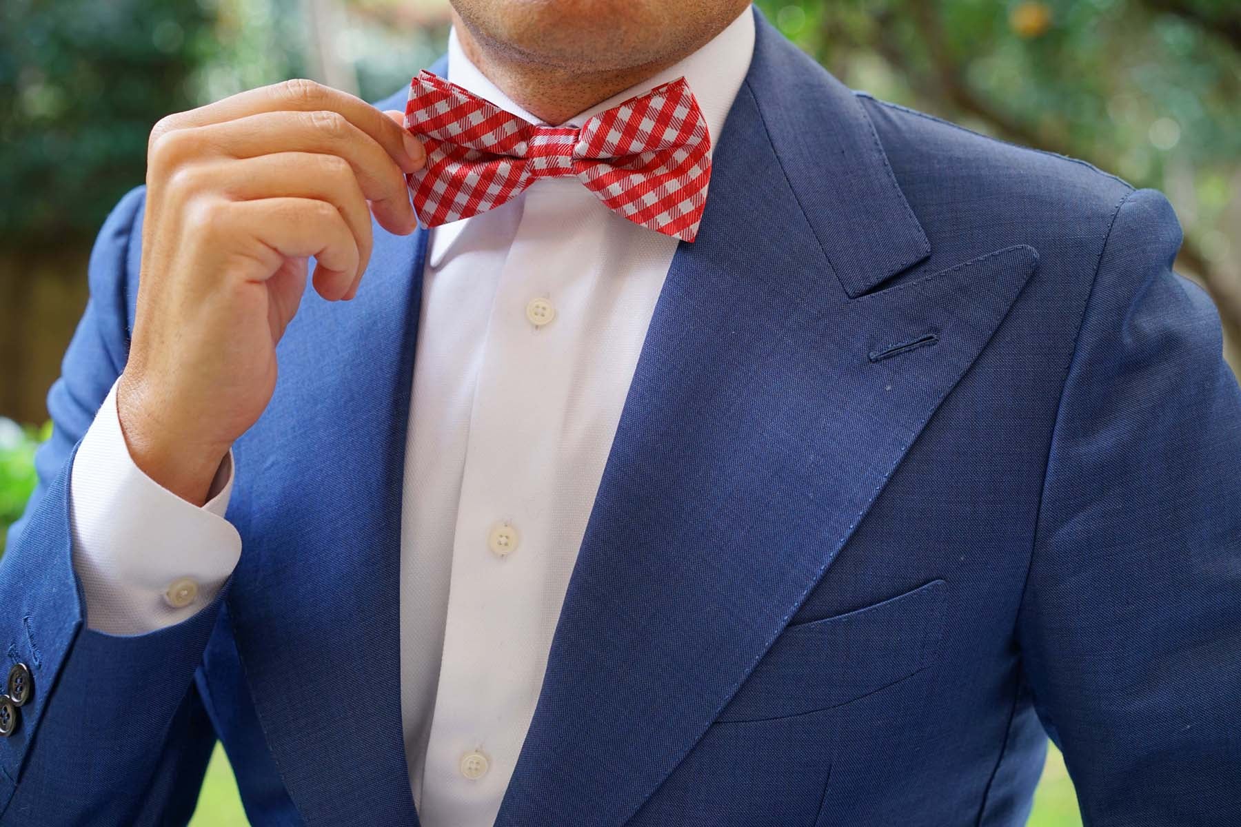 Red Gingham Bow Tie