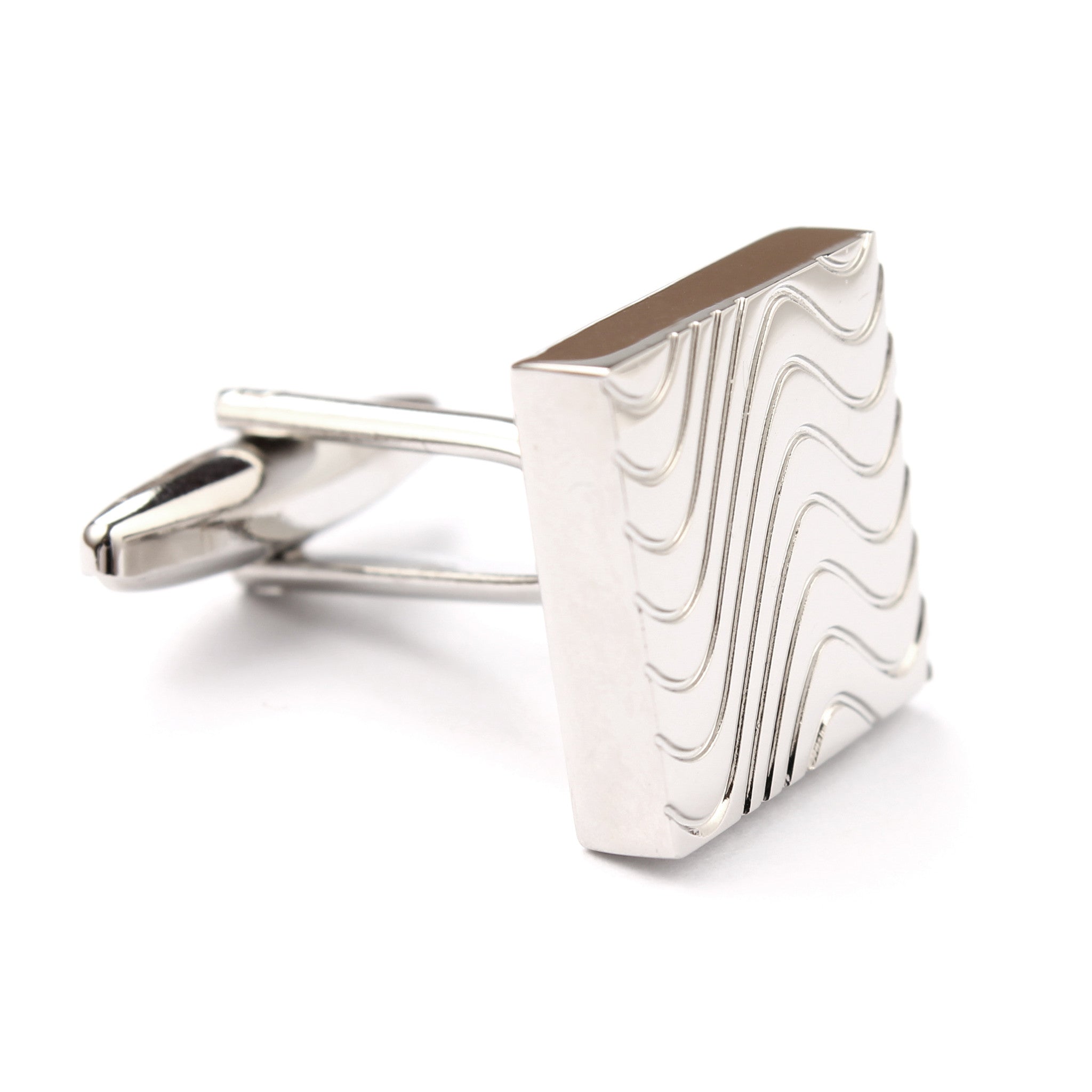 Silver Wave Cufflinks