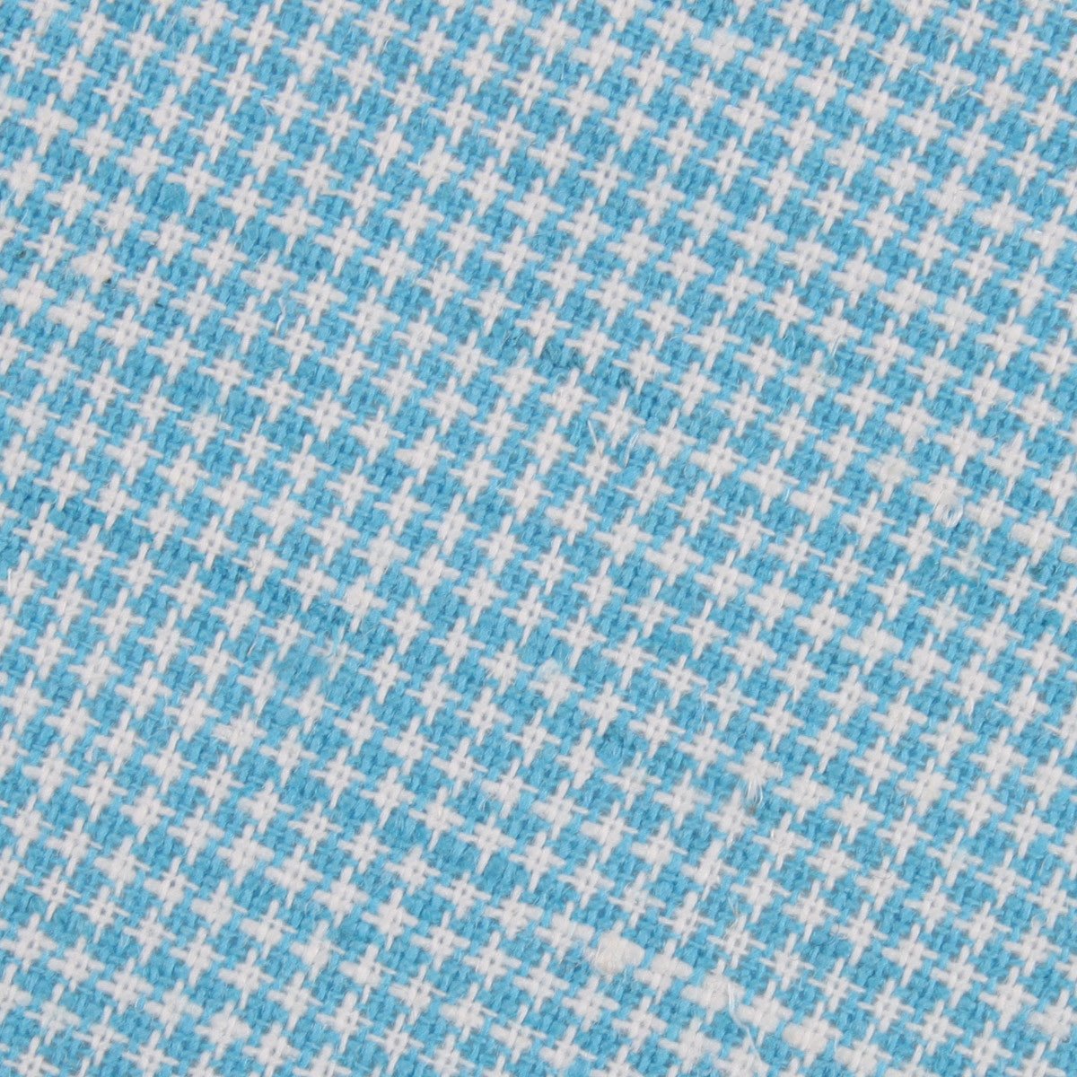 Blue Joy Houndstooth Linen Pocket Square