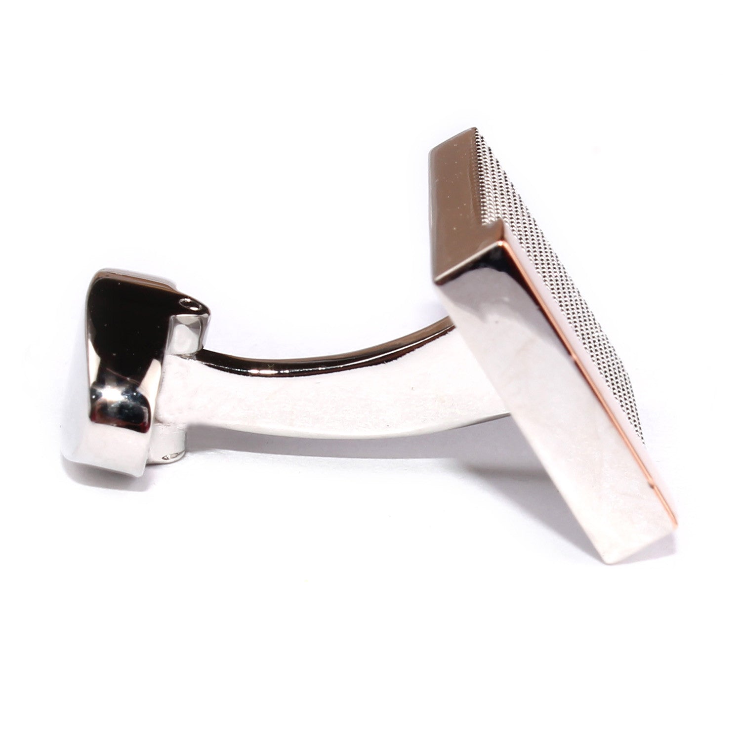 Silver Studded Rectangle Bar Cufflinks