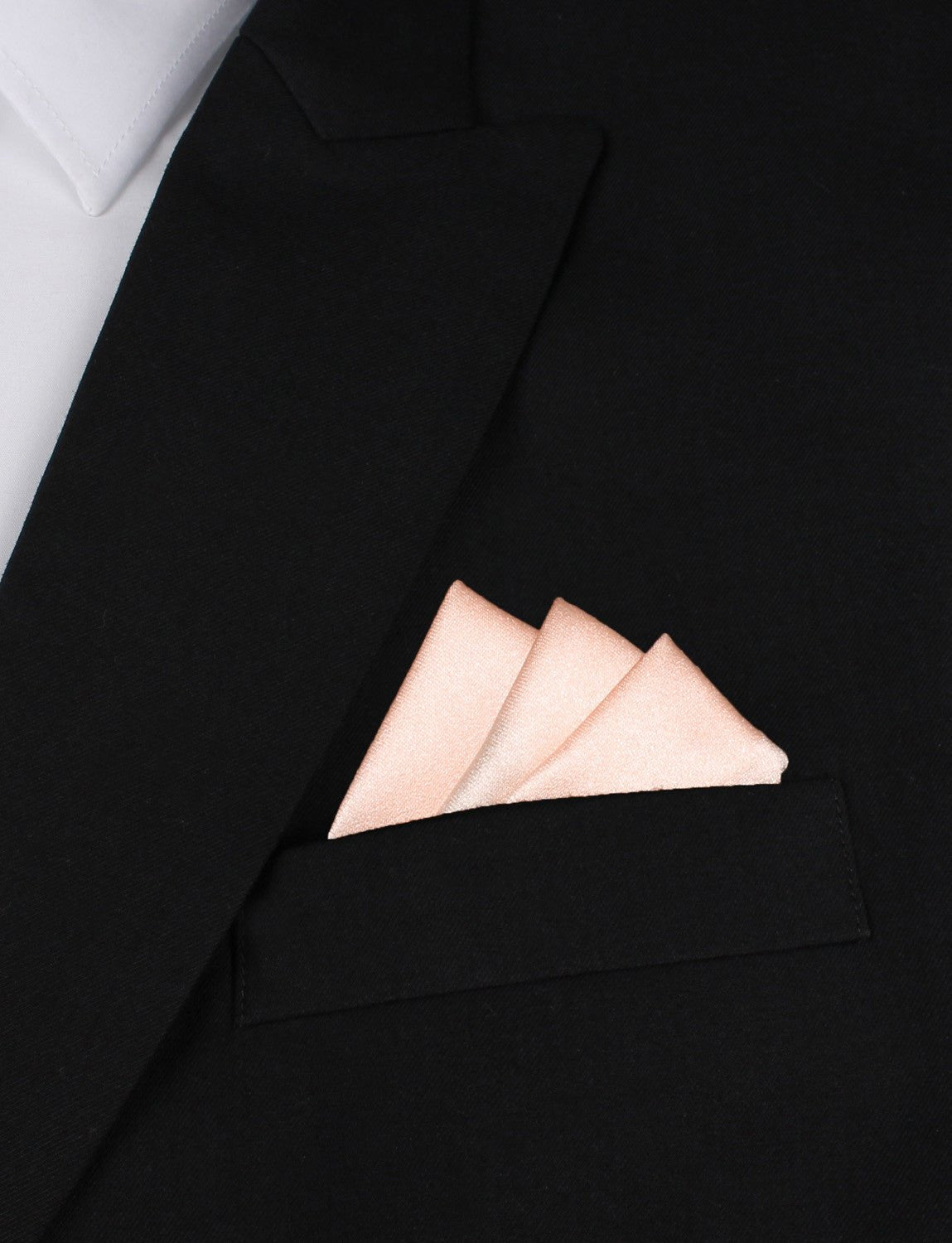 Peach Satin Pocket Square