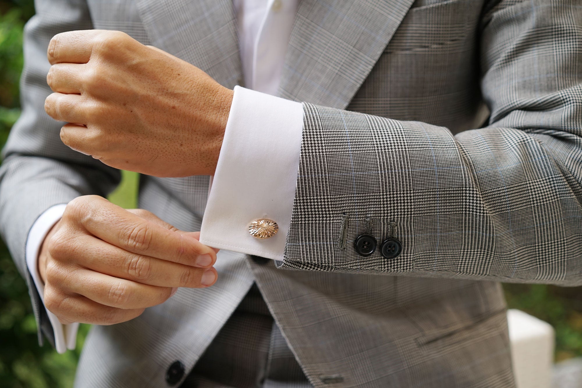 James Watt Rose Gold Cufflinks