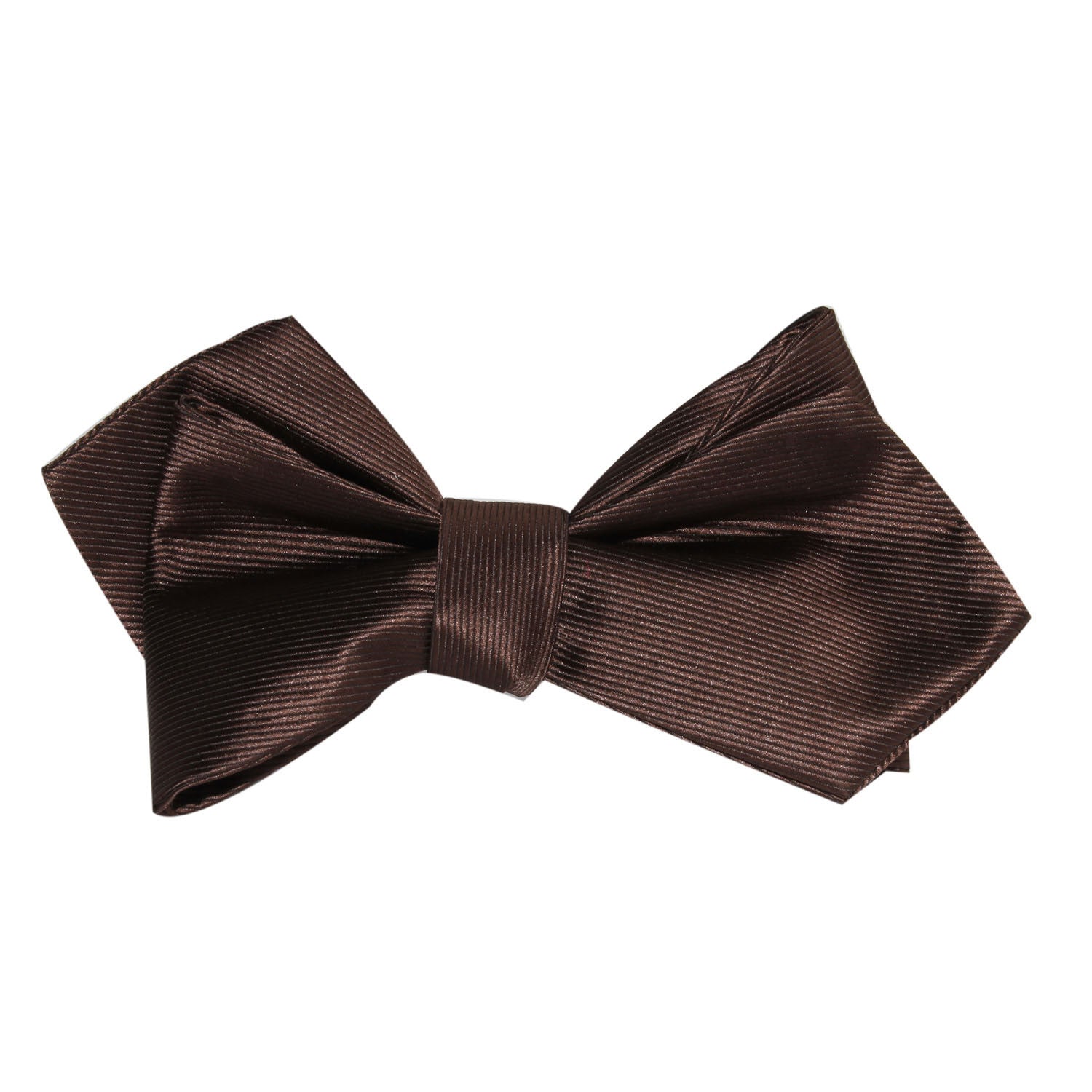 Dark Brown Self Tie Diamond Tip Bow Tie