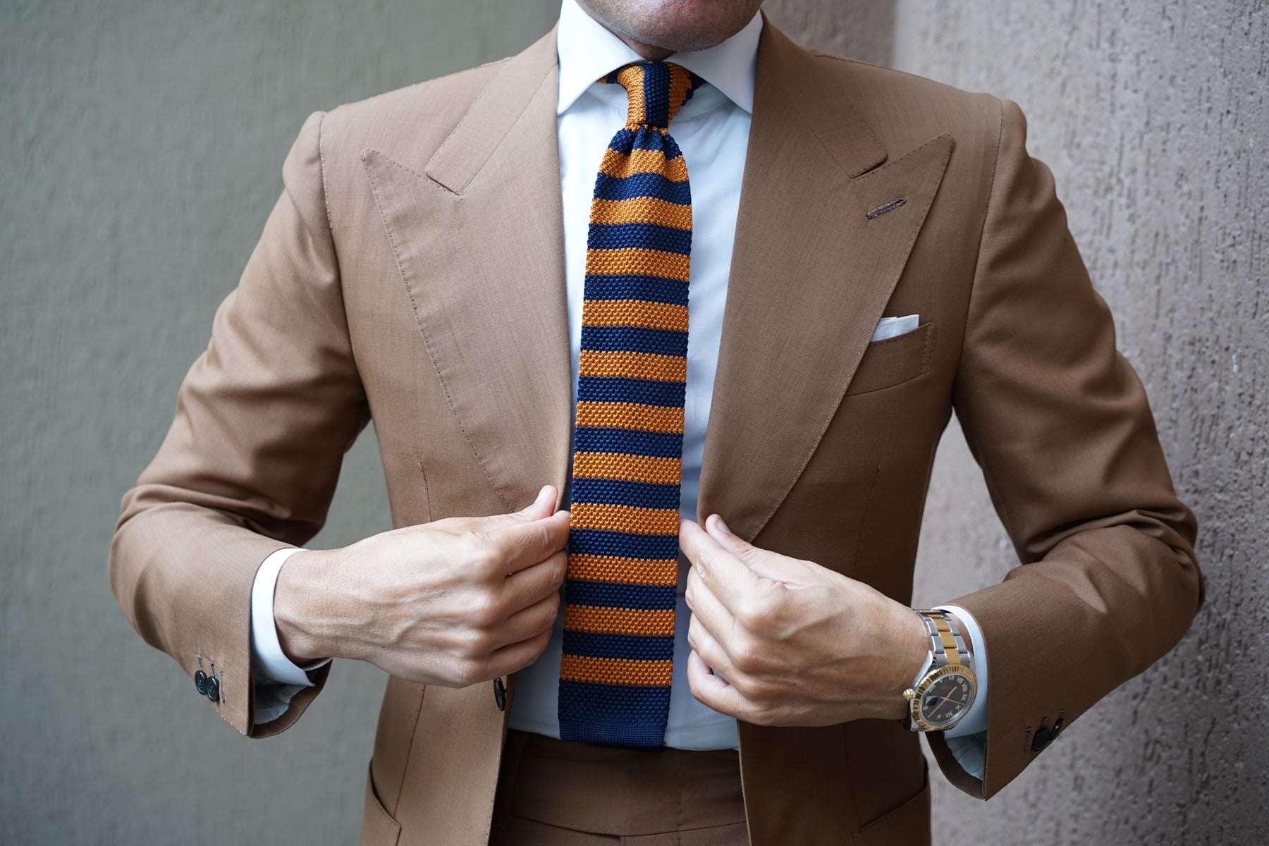 The Italian Flair Brown Knitted Tie