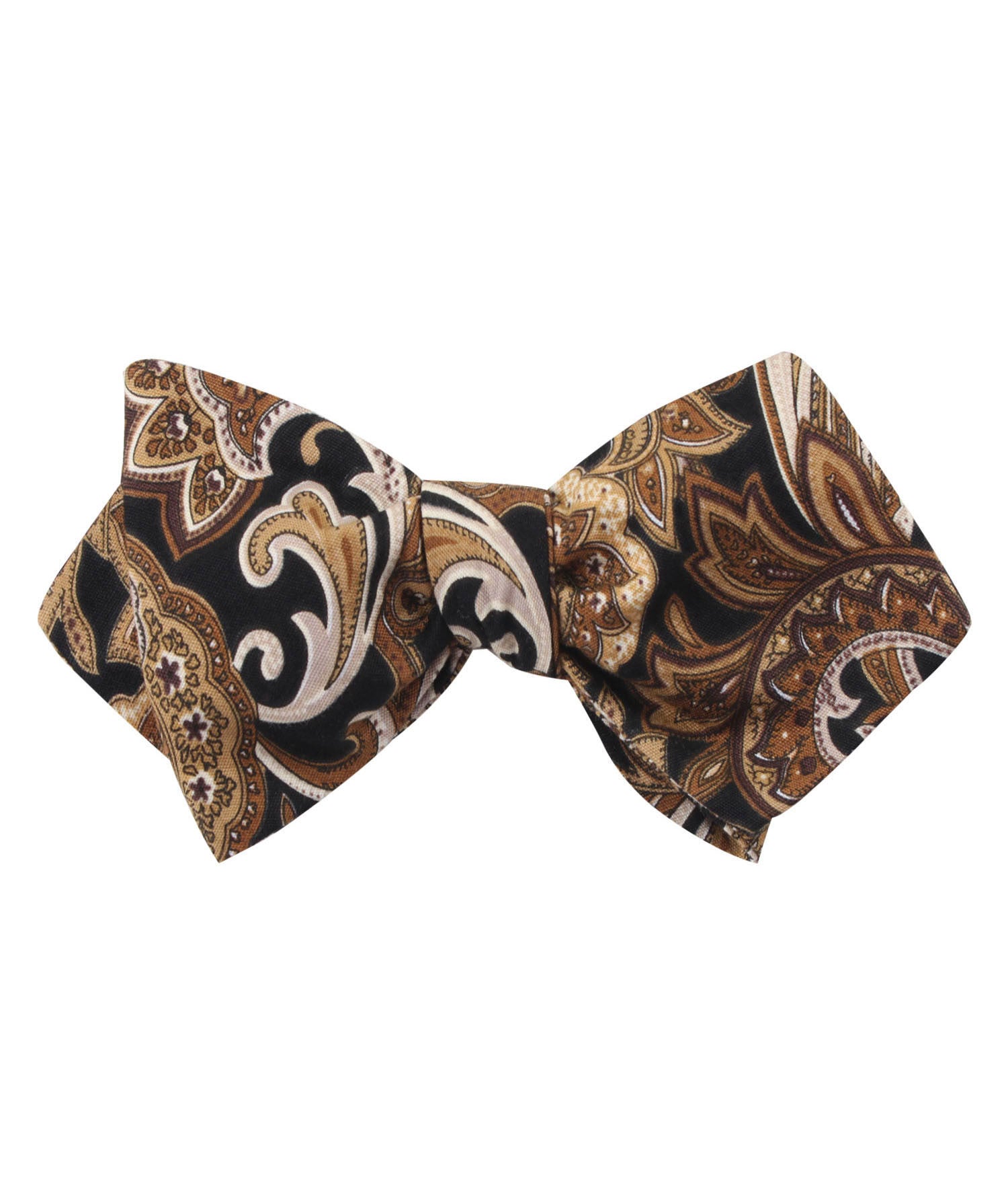 Filicudi Brown Paisley Diamond Self Bow Tie