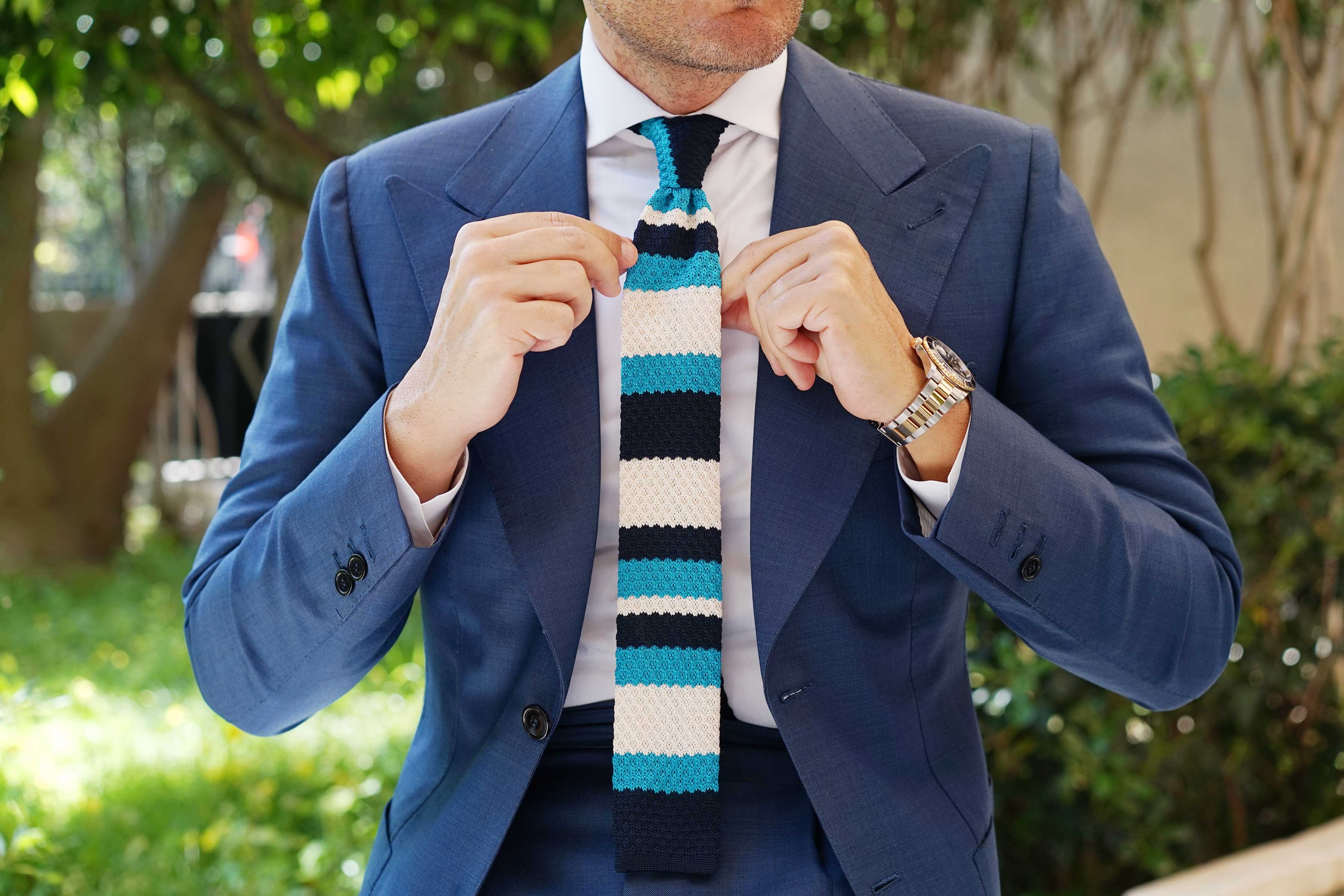 Sinatra Blue Knitted Tie