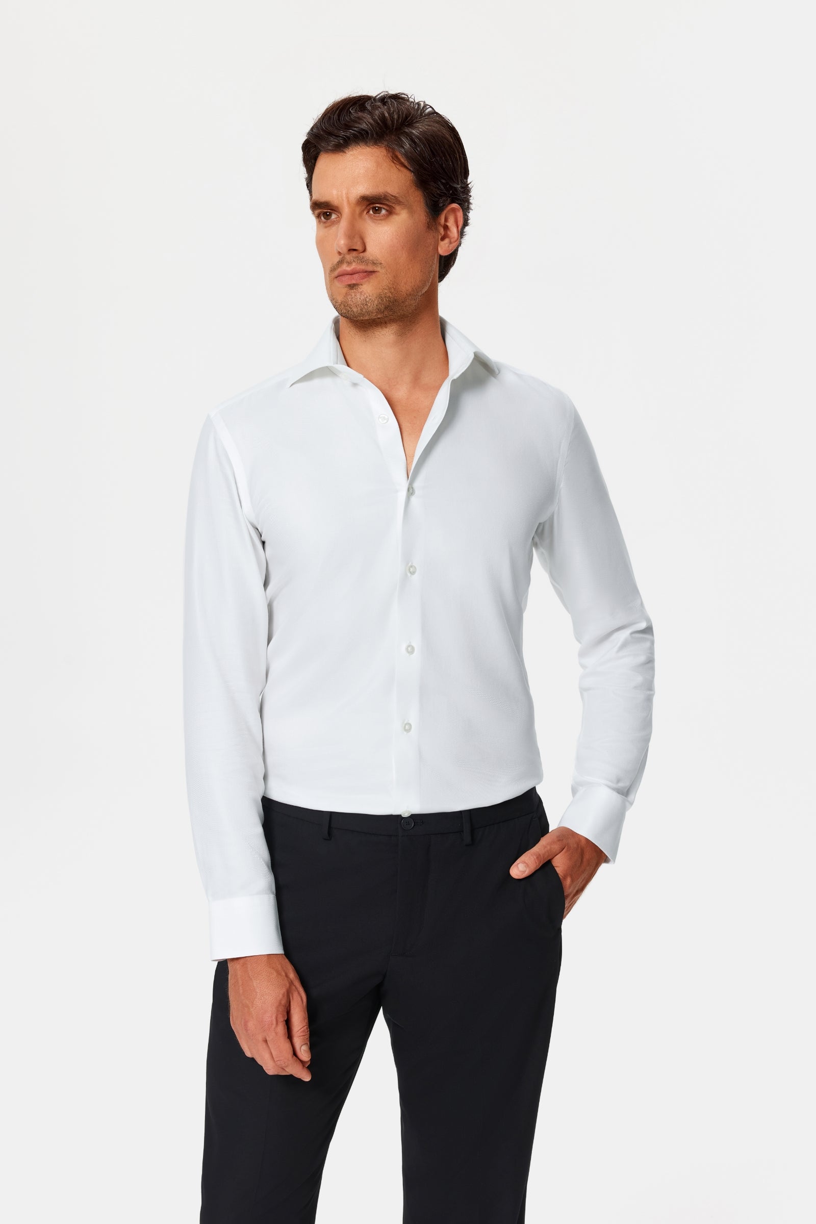 Carruthers White Lucious Non-Iron Shirt