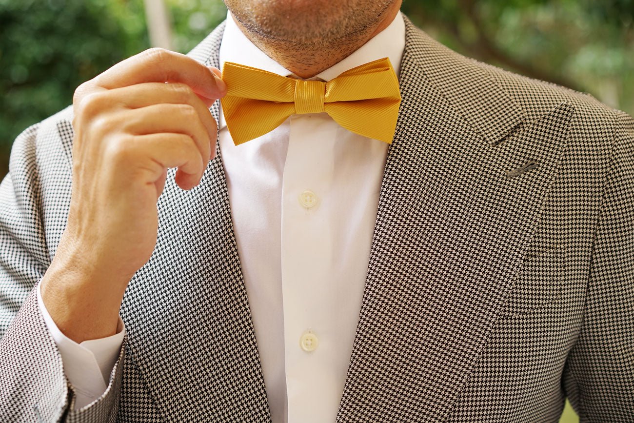 Honey Gold Yellow Twill Bow Tie