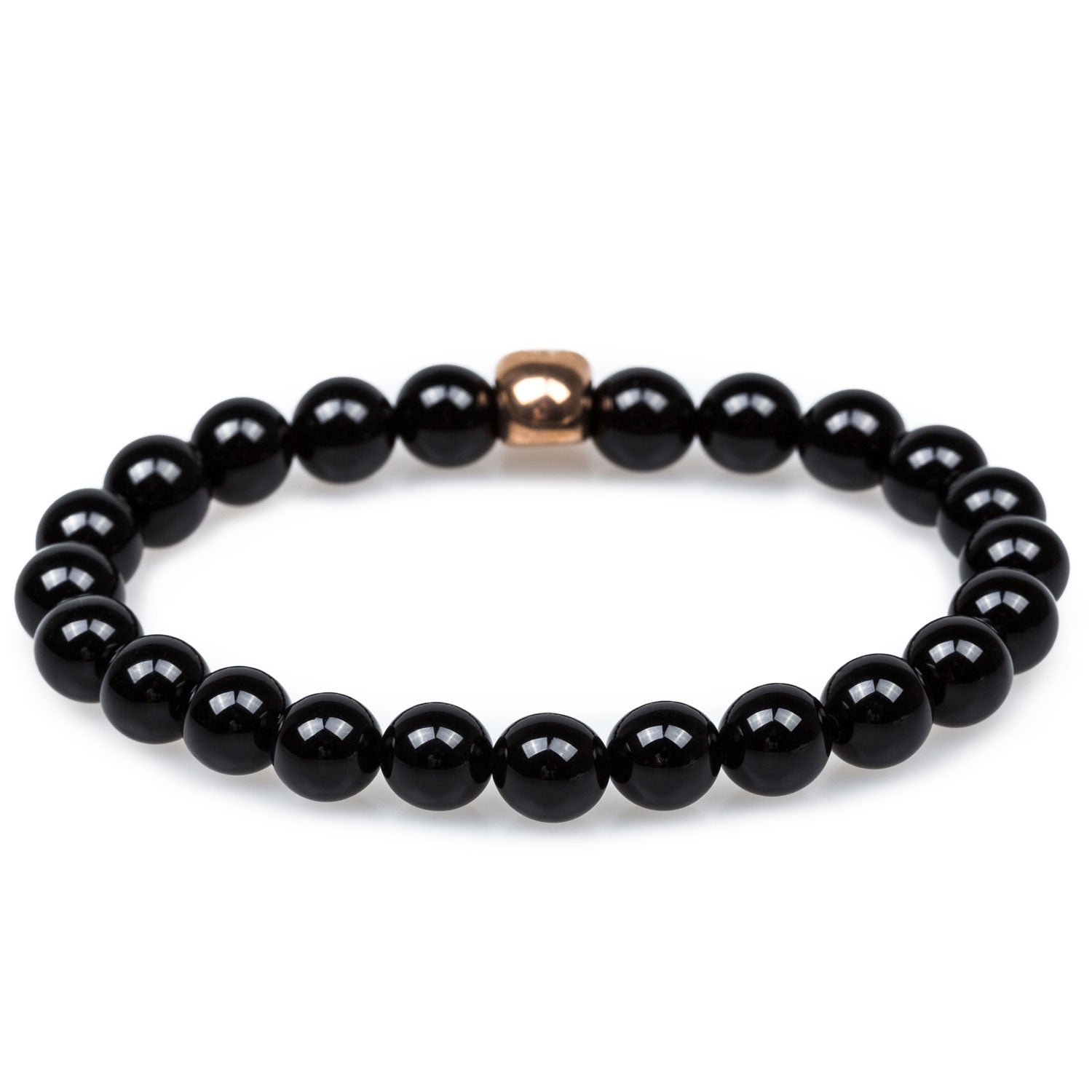 Binnacle Black Onyx Rose Gold Skull Bracelet