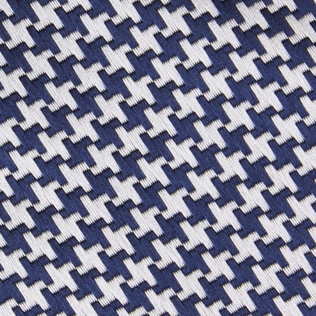 Deep Blue Houndstooth Tie