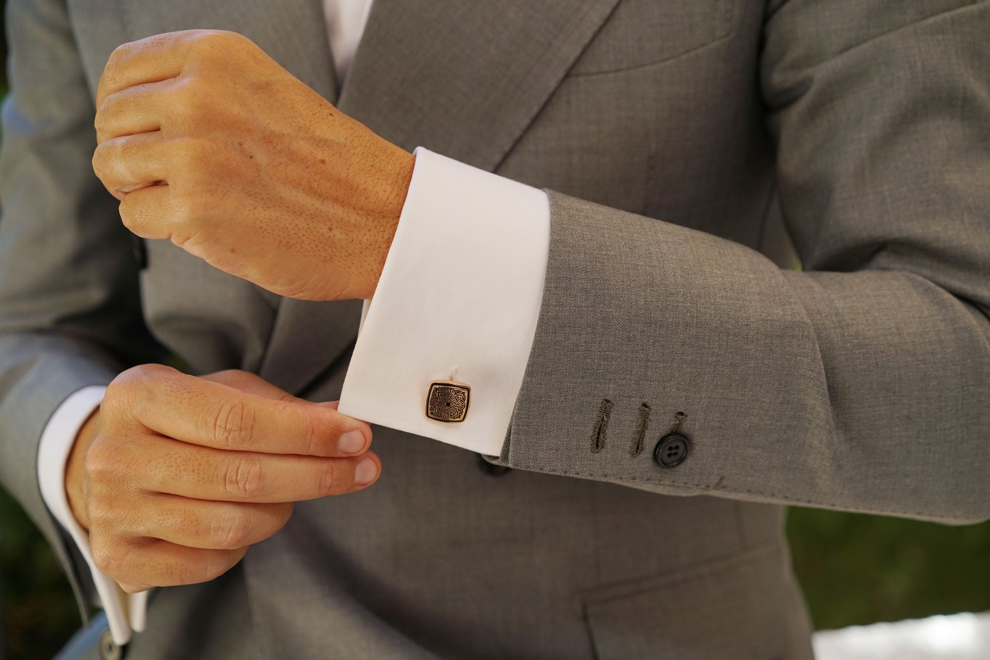 King Mansa Musa of Mali Rose Gold Cufflinks