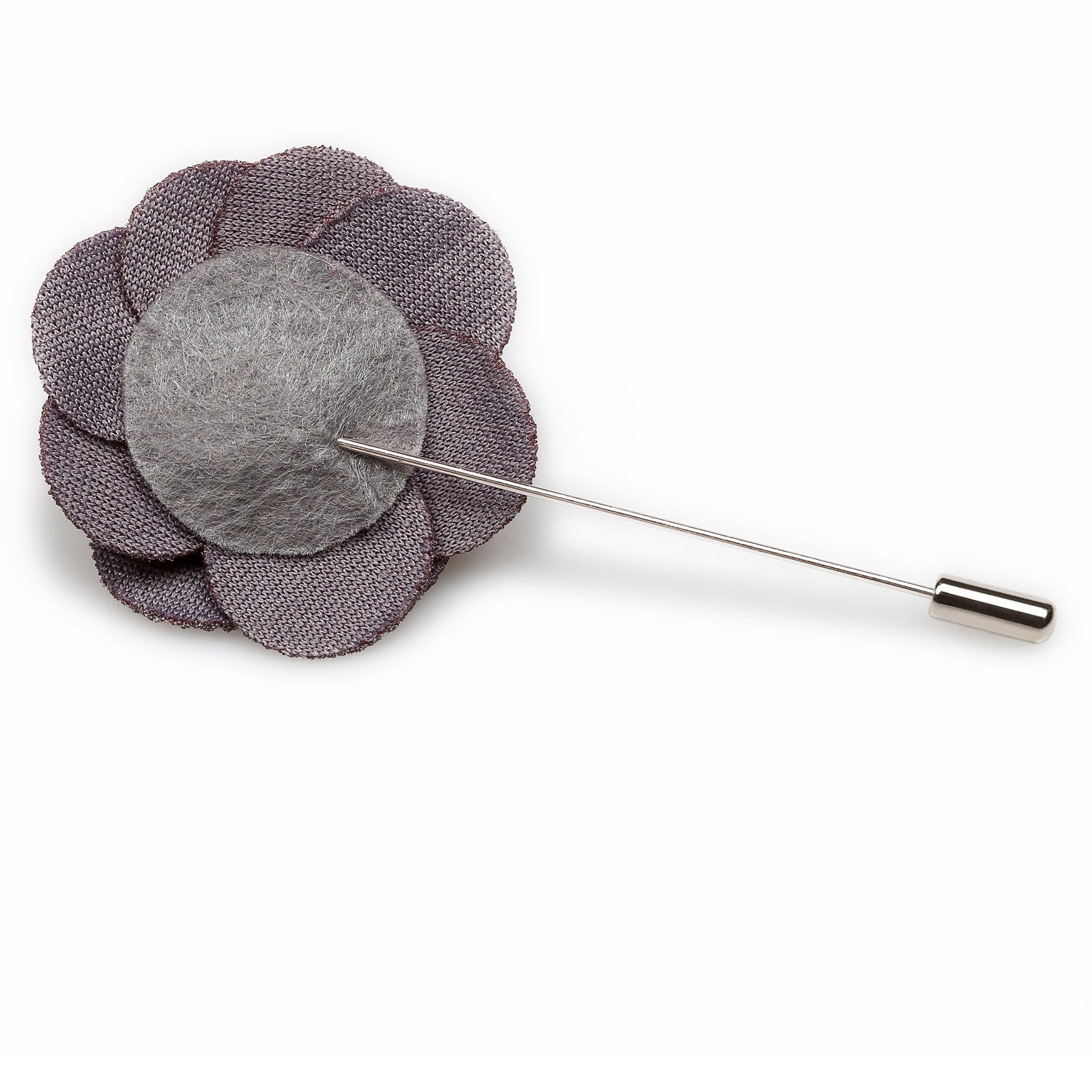 Charcoal Grey Lapel Flower