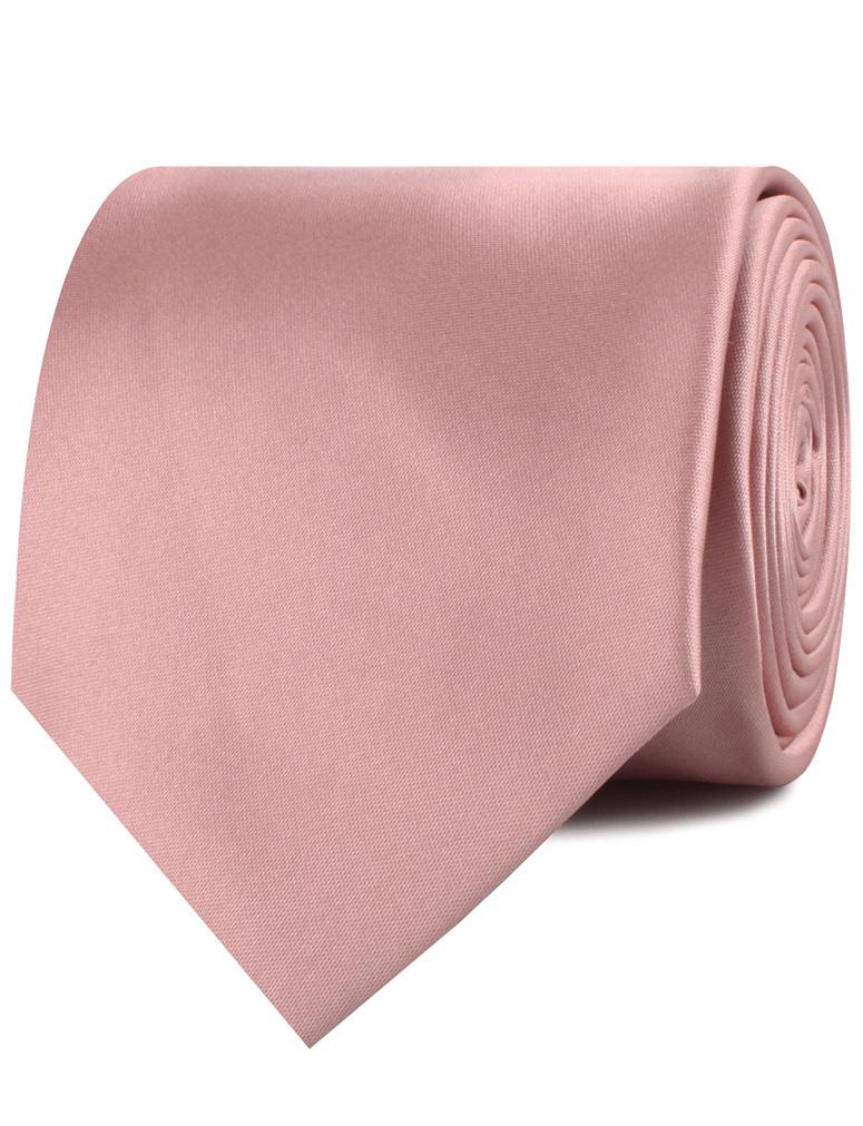 Dusty Blush Pink Satin Necktie