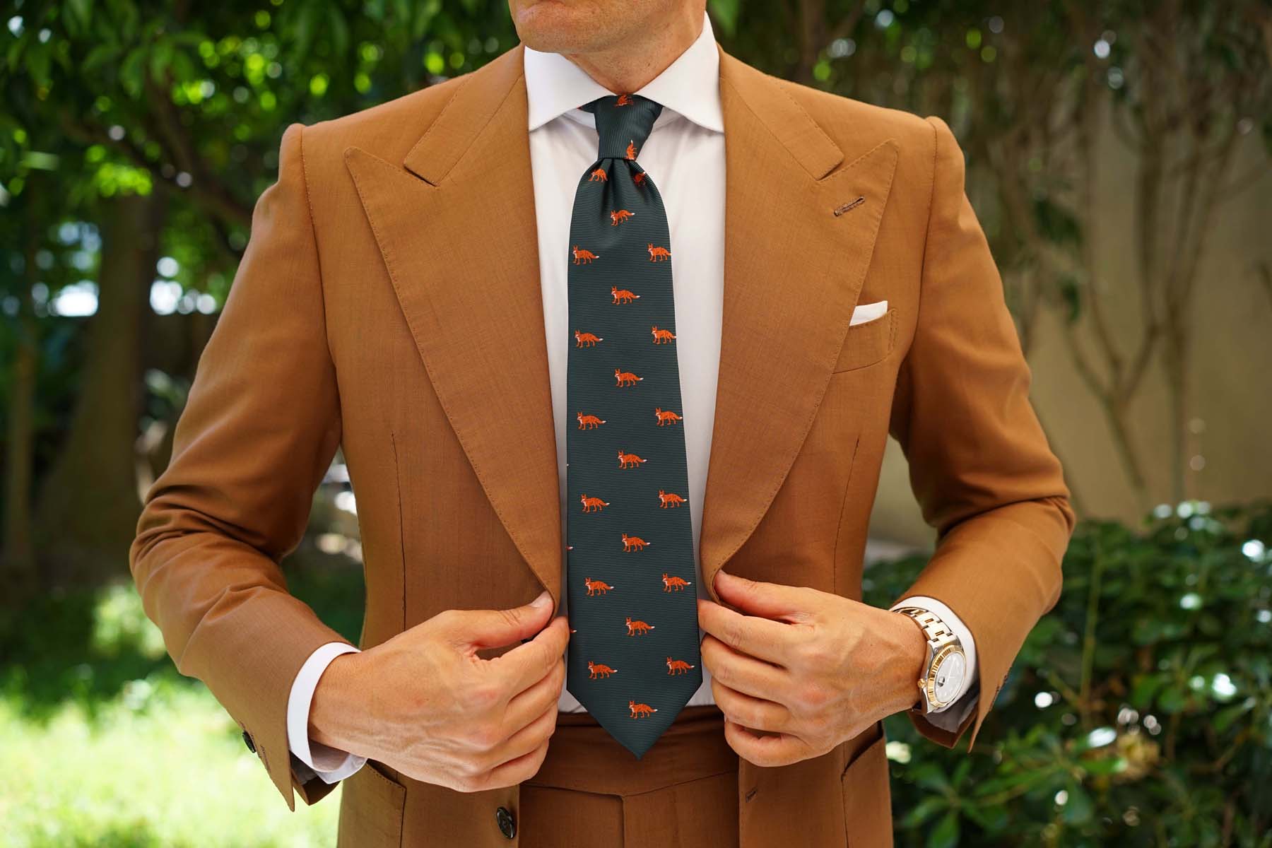 Culpeo Fox Dark Green Necktie