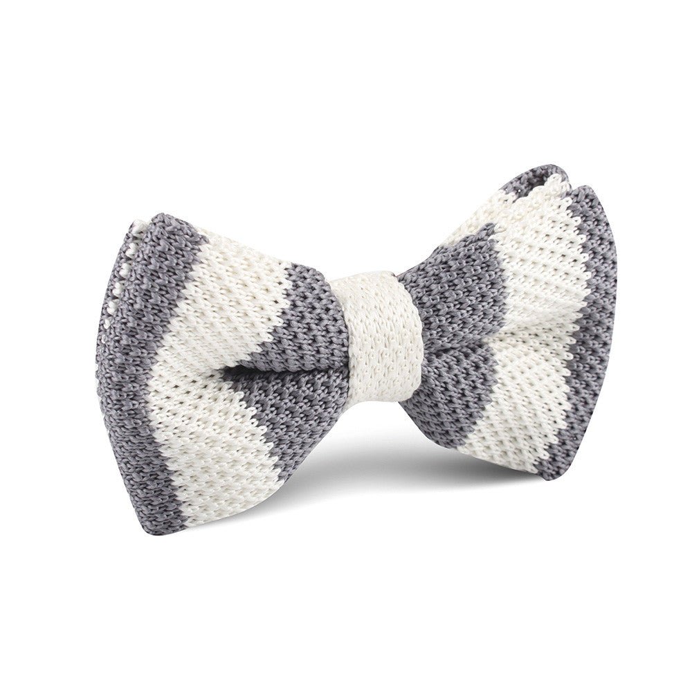 The White Walker Grey Knitted Bow Tie