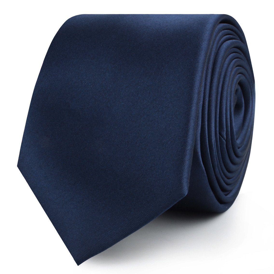 Admiral Navy Blue Satin Skinny Tie