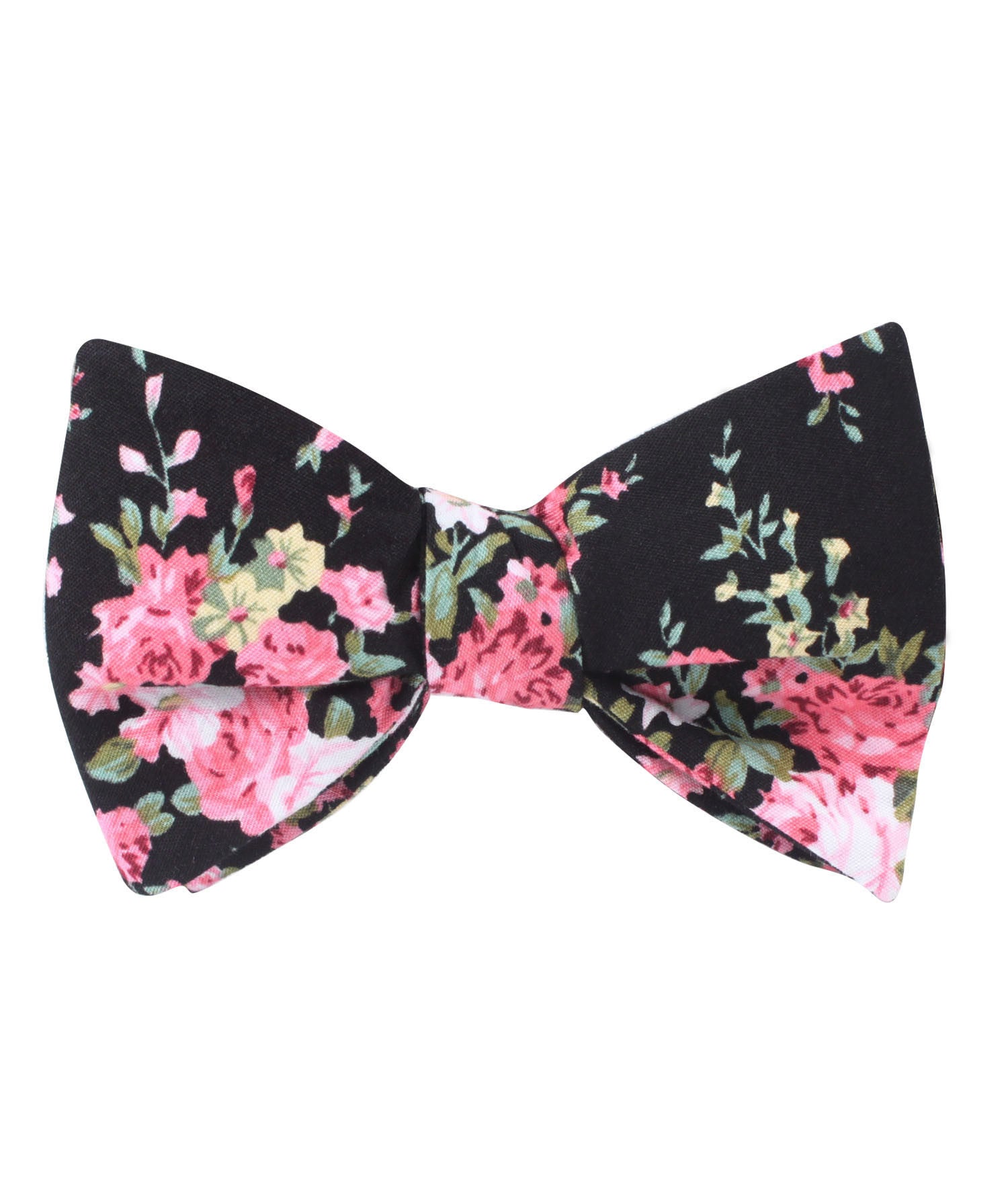 Carnation Floral Pink Self Bow Tie