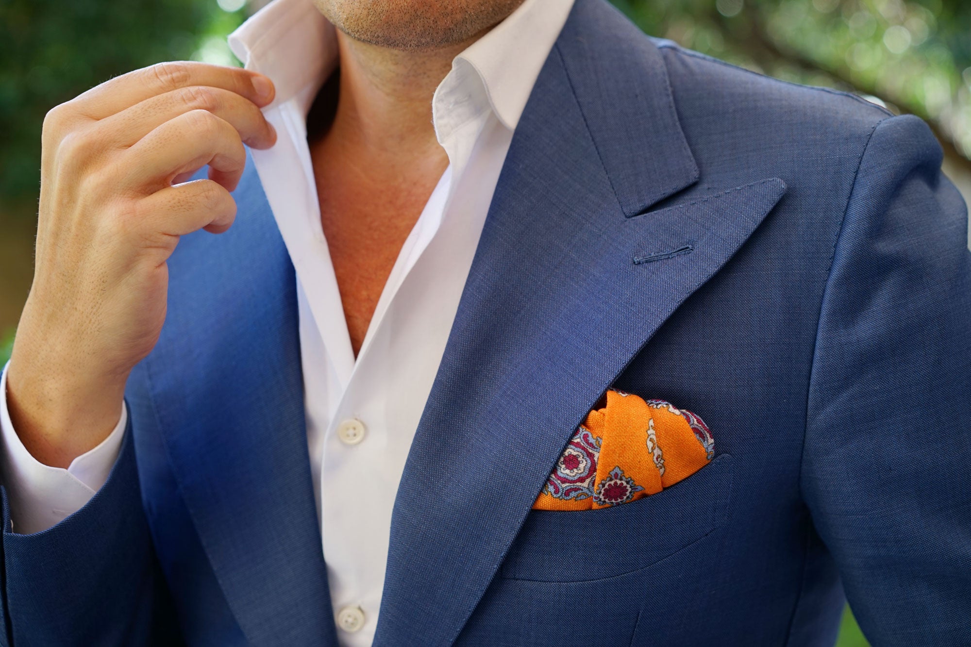 Yardbird Wool Pocket Square