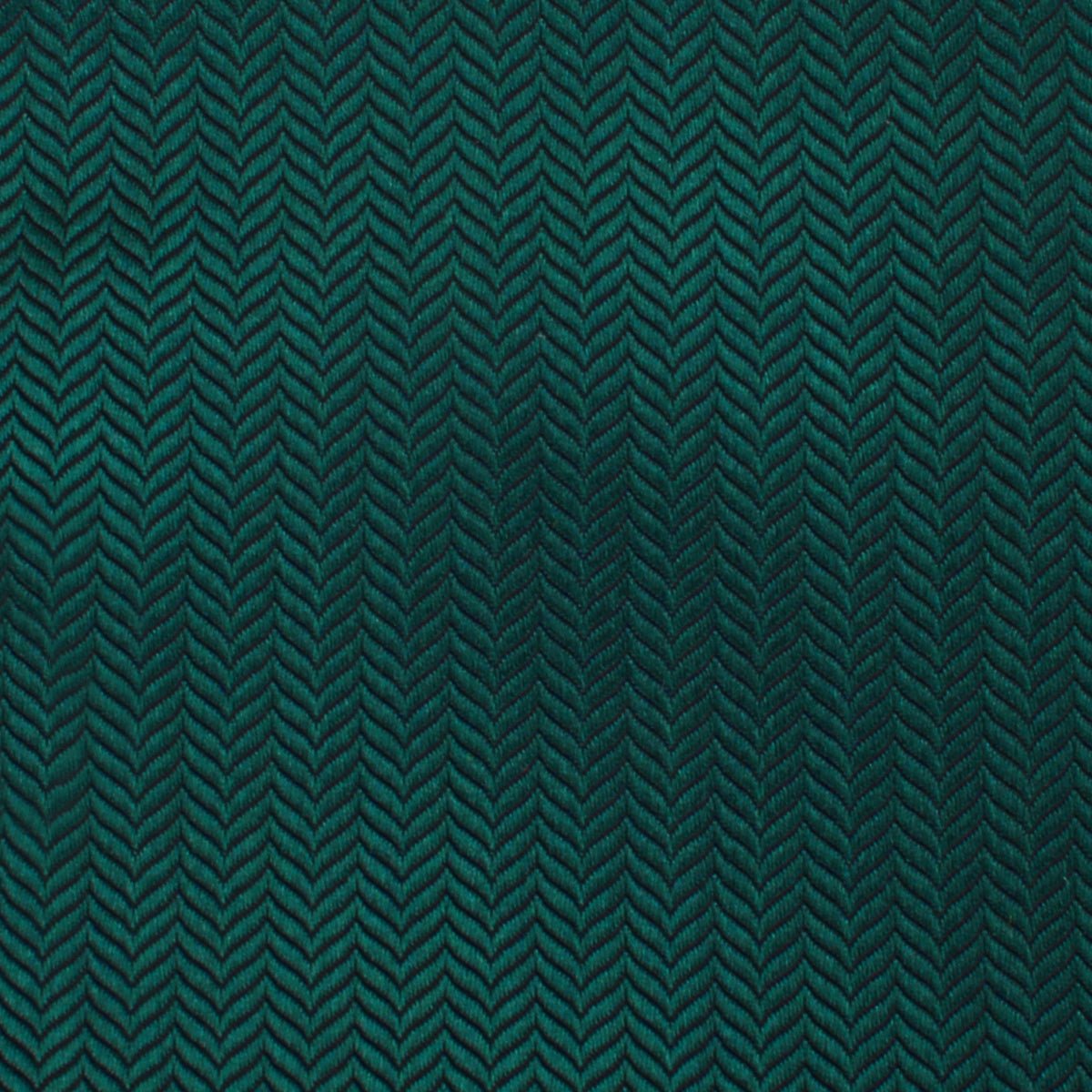 Dark Green Herringbone Pocket Square