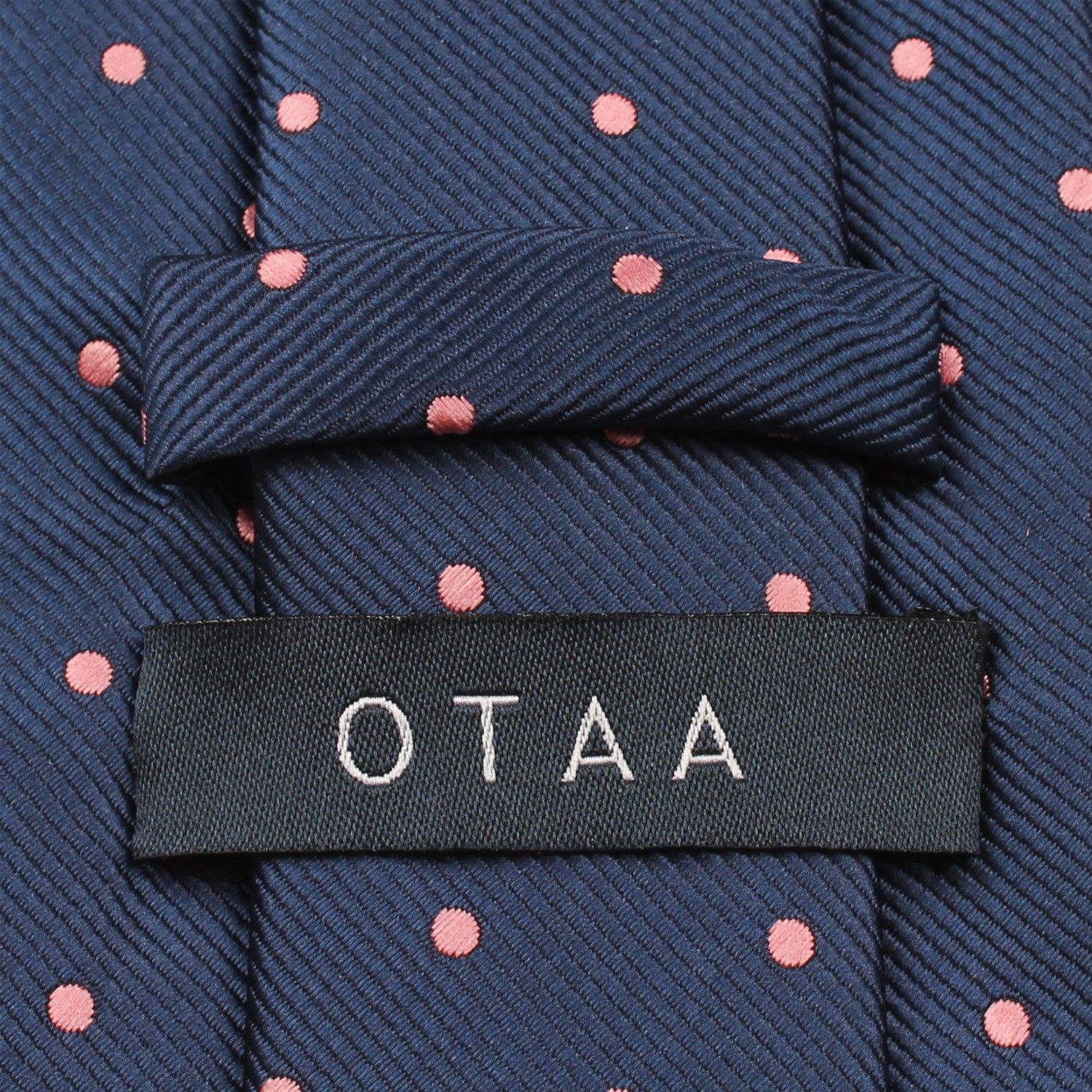 Navy Blue with Pink Polka Dots Tie